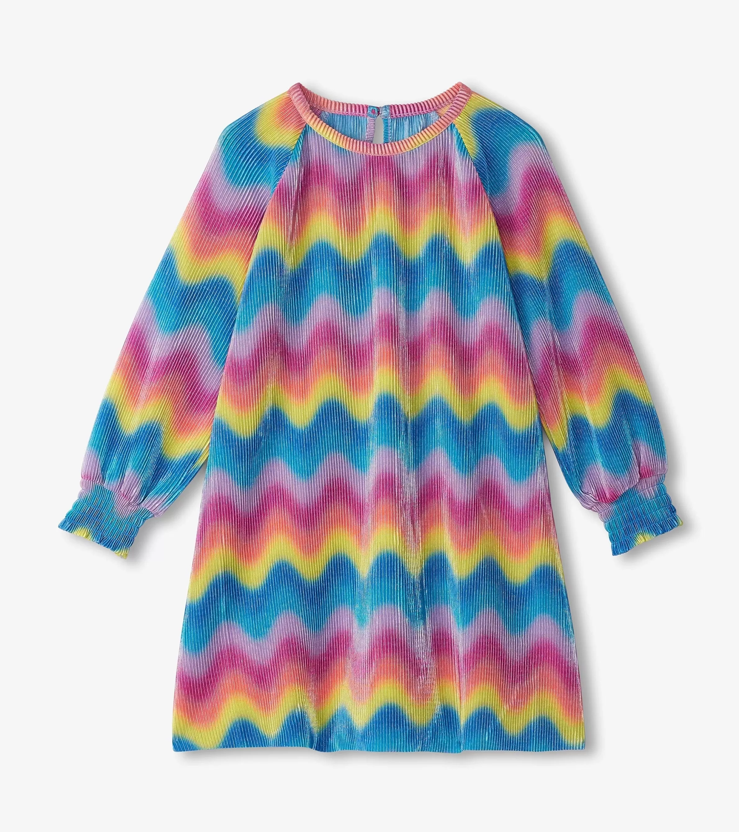 Hatley Dresses*Girls Rainbow Wave Pleated A-Line Dress