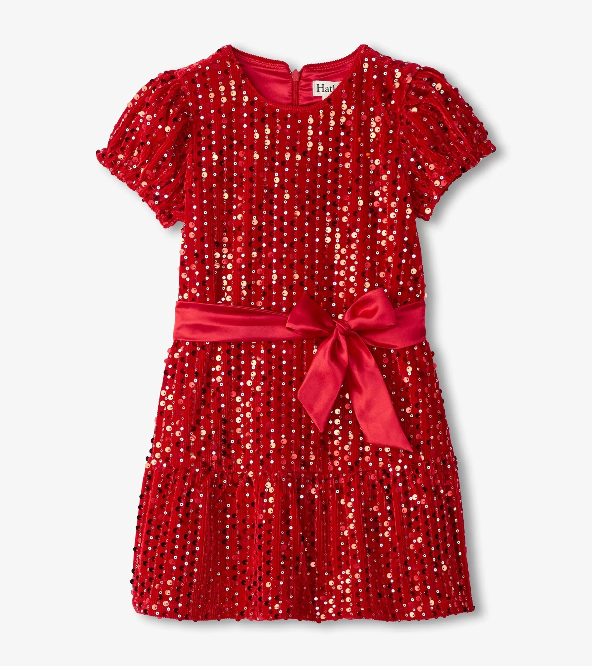 Hatley Dresses*Girls Red Sequins Velvet Dress