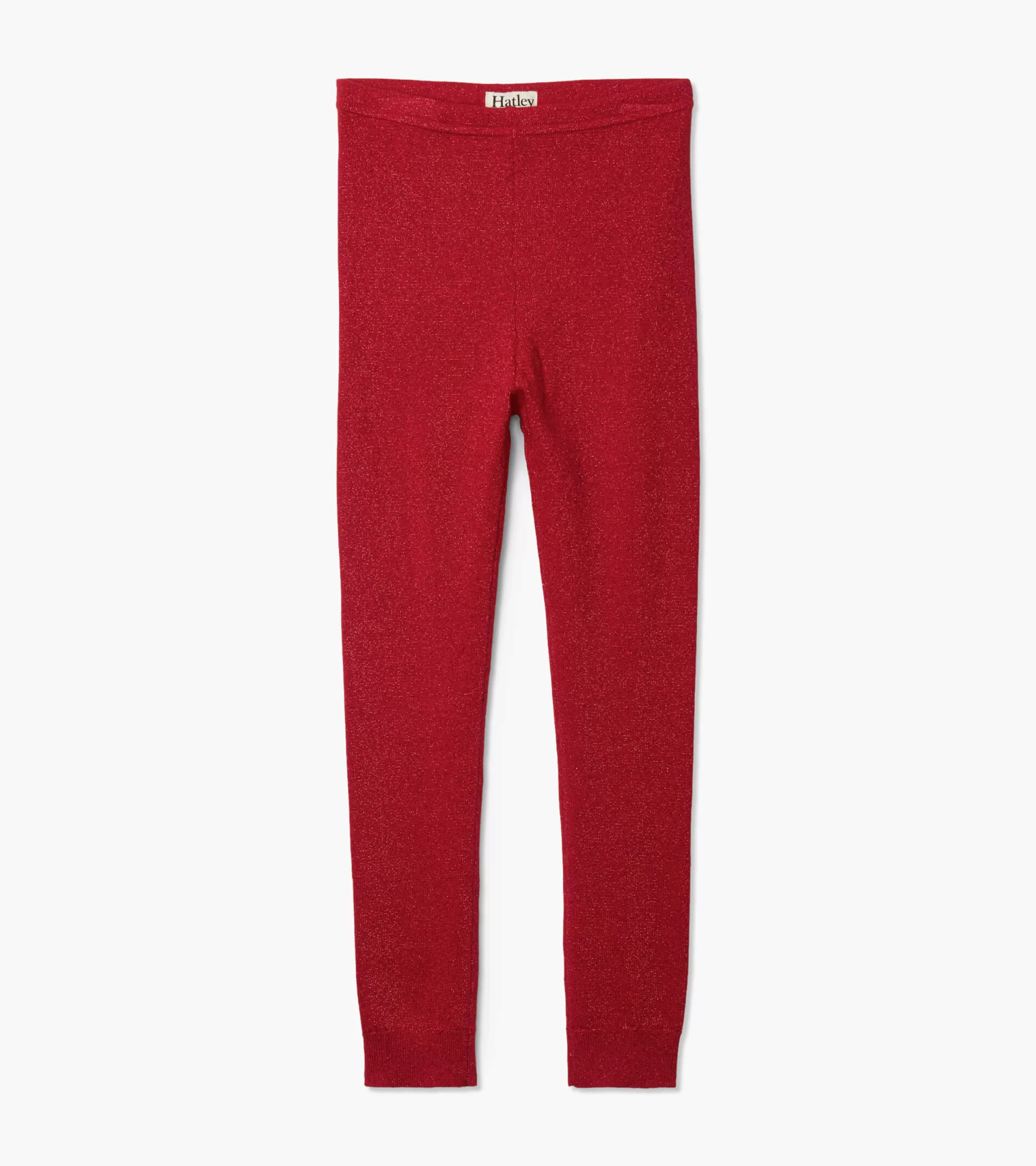 Hatley Bottoms*Girls Red Shimmer Knit Leggings