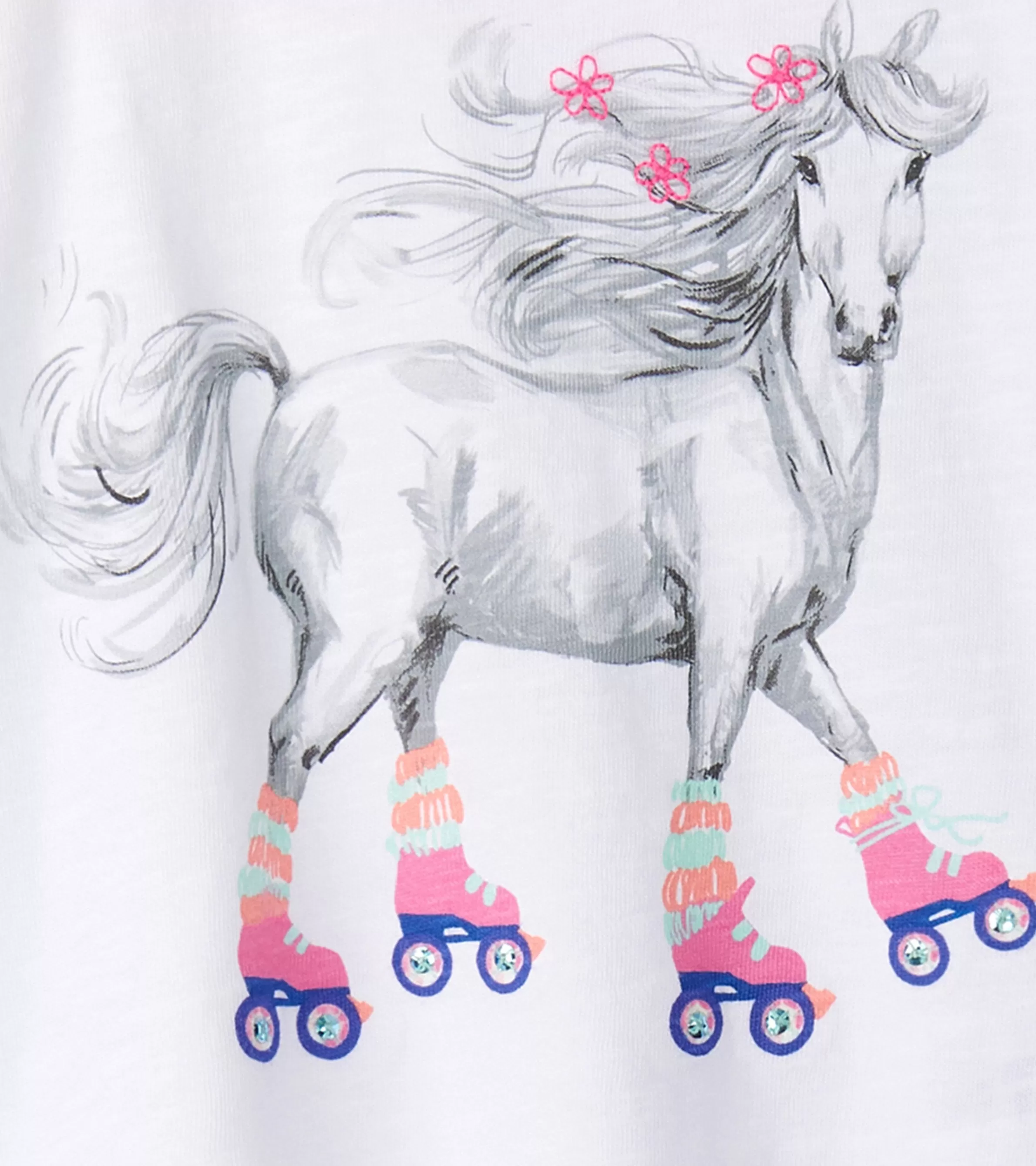 Hatley Tops*Girls Roller Skates Graphic Tee