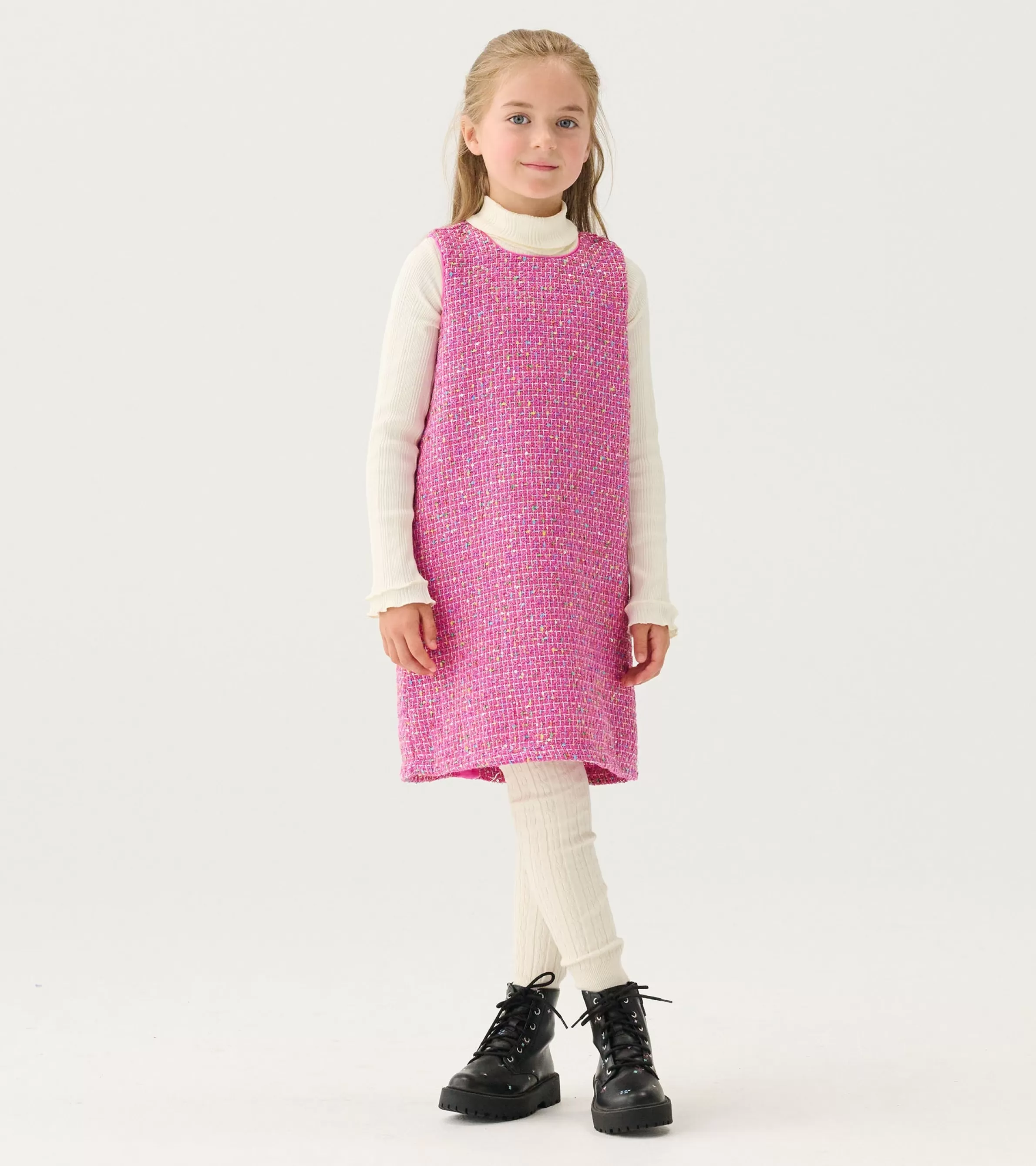 Hatley Dresses*Girls Rose Violet Tweed Dress