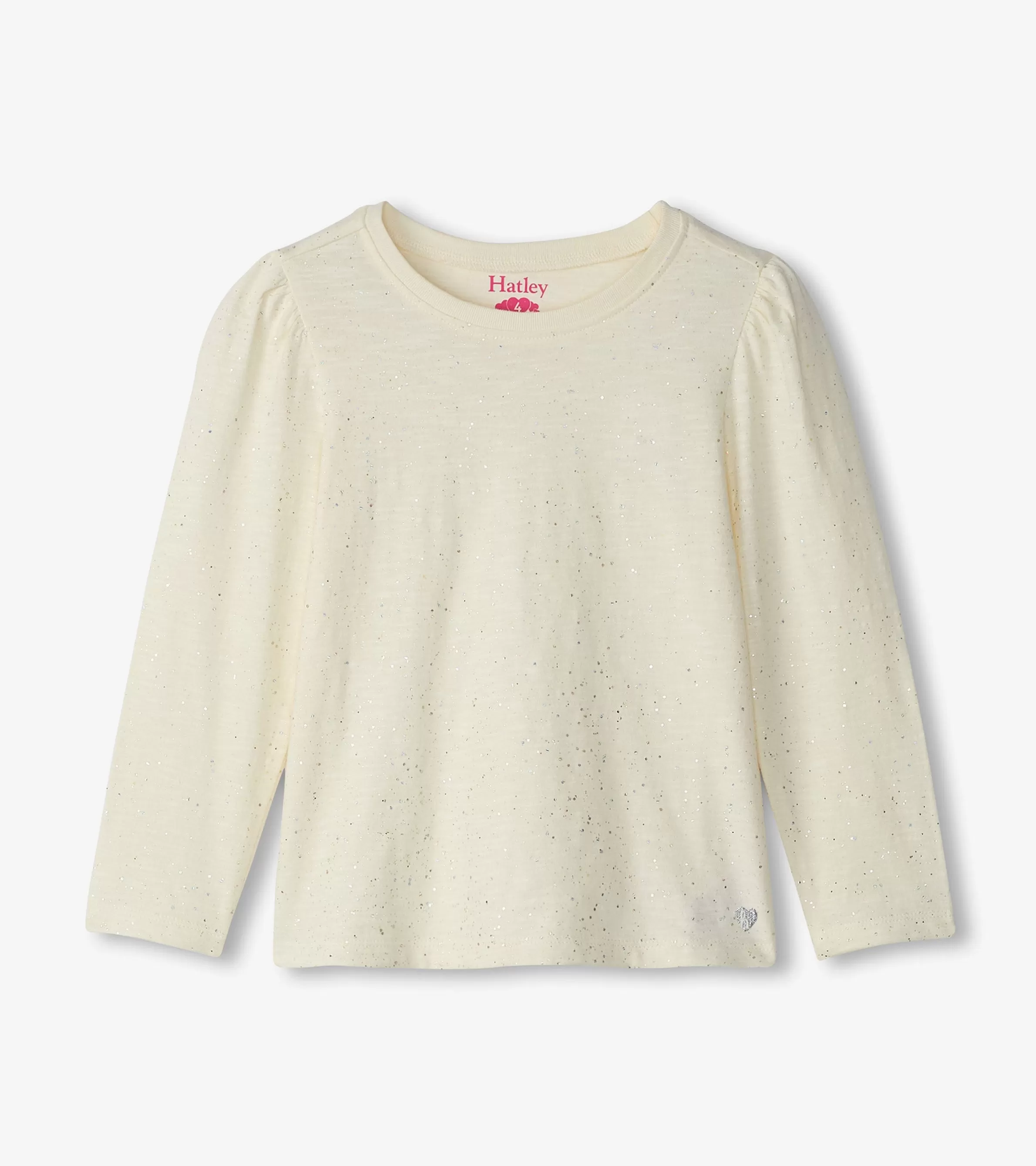 Hatley Tops*Girls Silver Hot Melt Long Sleeve Graphic Tee