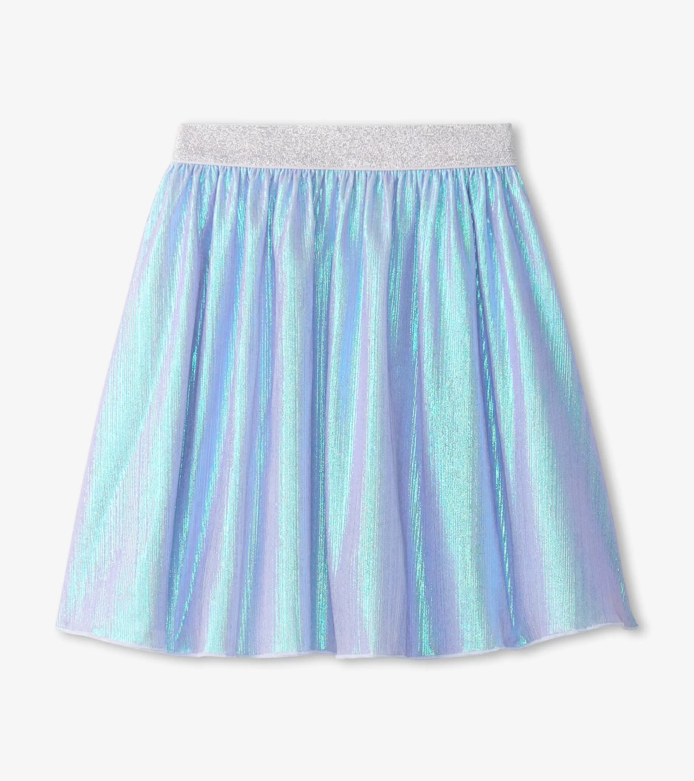 Hatley Bottoms*Girls Silver Metallic Mid Length Skirt