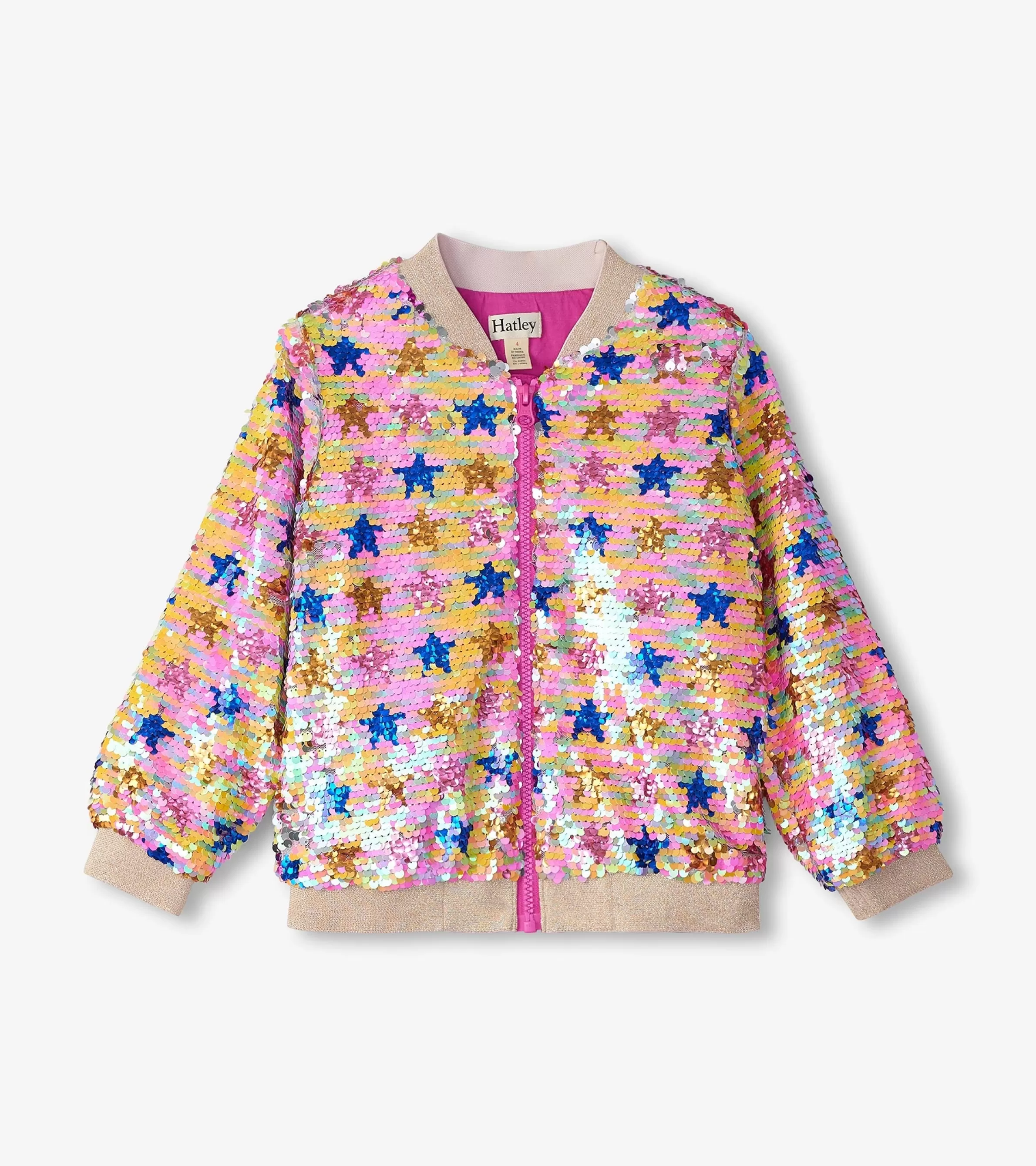 Hatley Sweaters*Girls Star Party Sequined Bomber Jacket