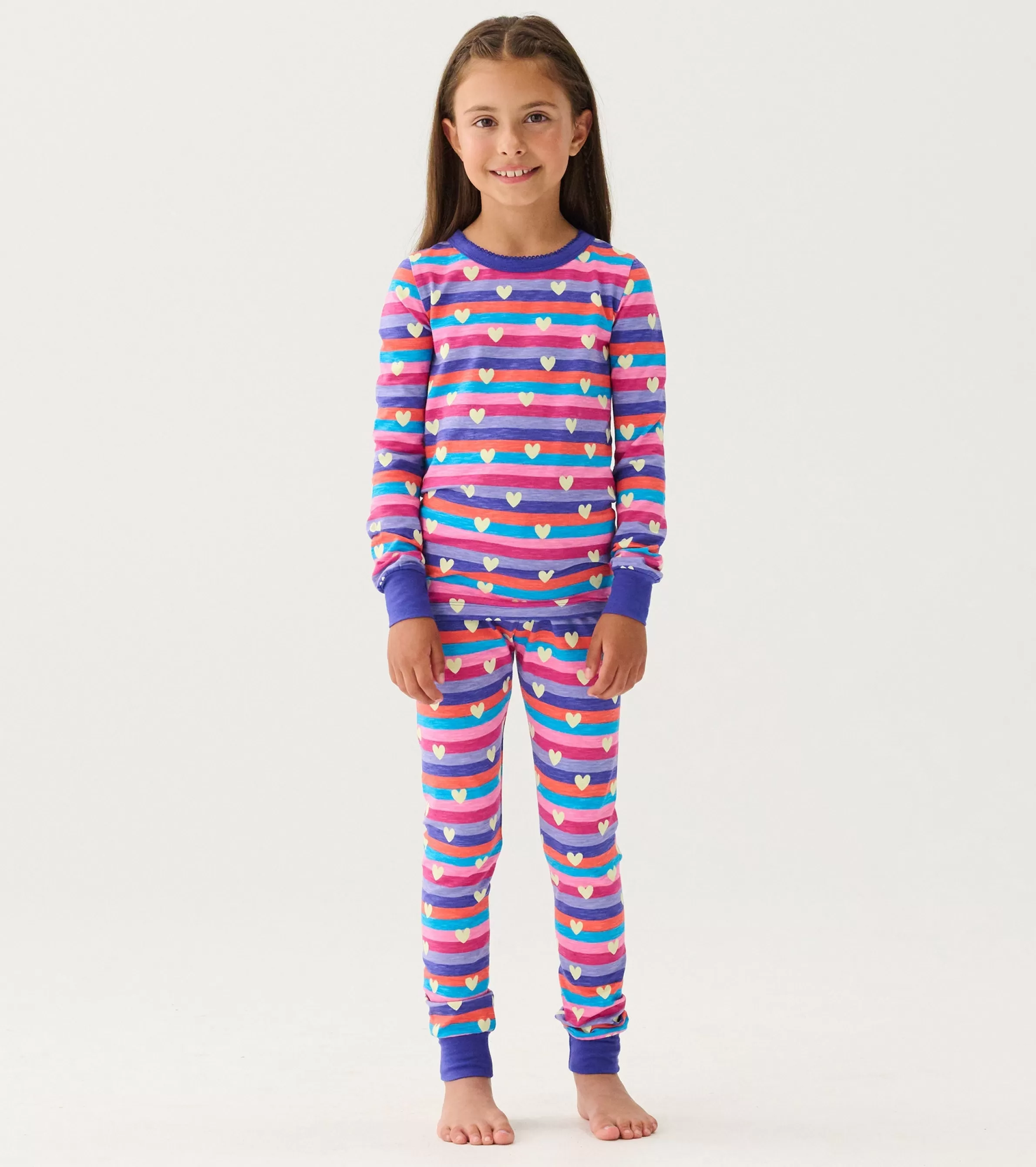 Hatley Sleepwear | Sleepwear*Girls Stripes & Hearts Pajama Set