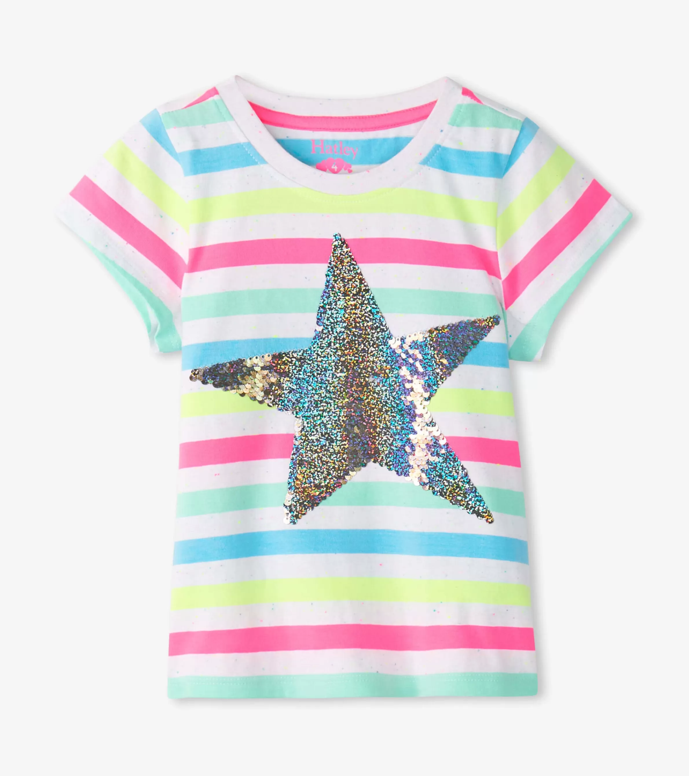 Hatley Tops*Girls Summer Sea Stripes Graphic Tee