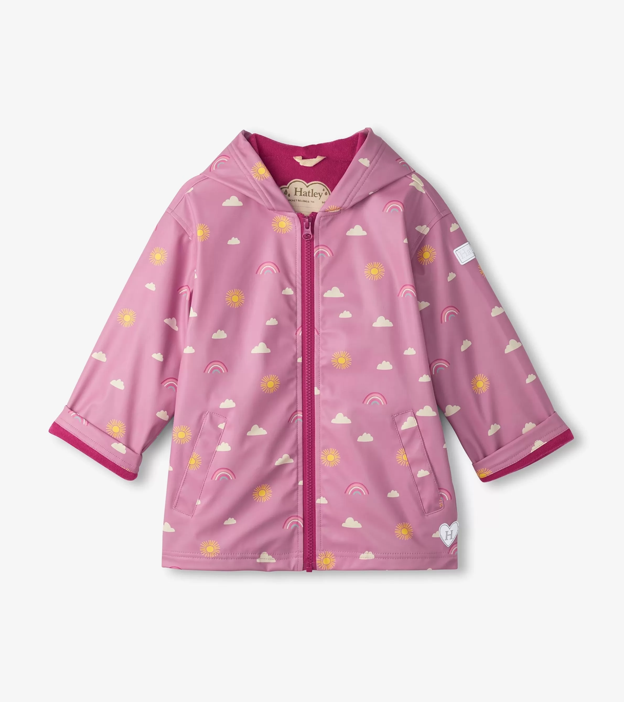 Hatley Rainwear | Rainwear*Girls Sun Charms Zip-Up Rain Jacket