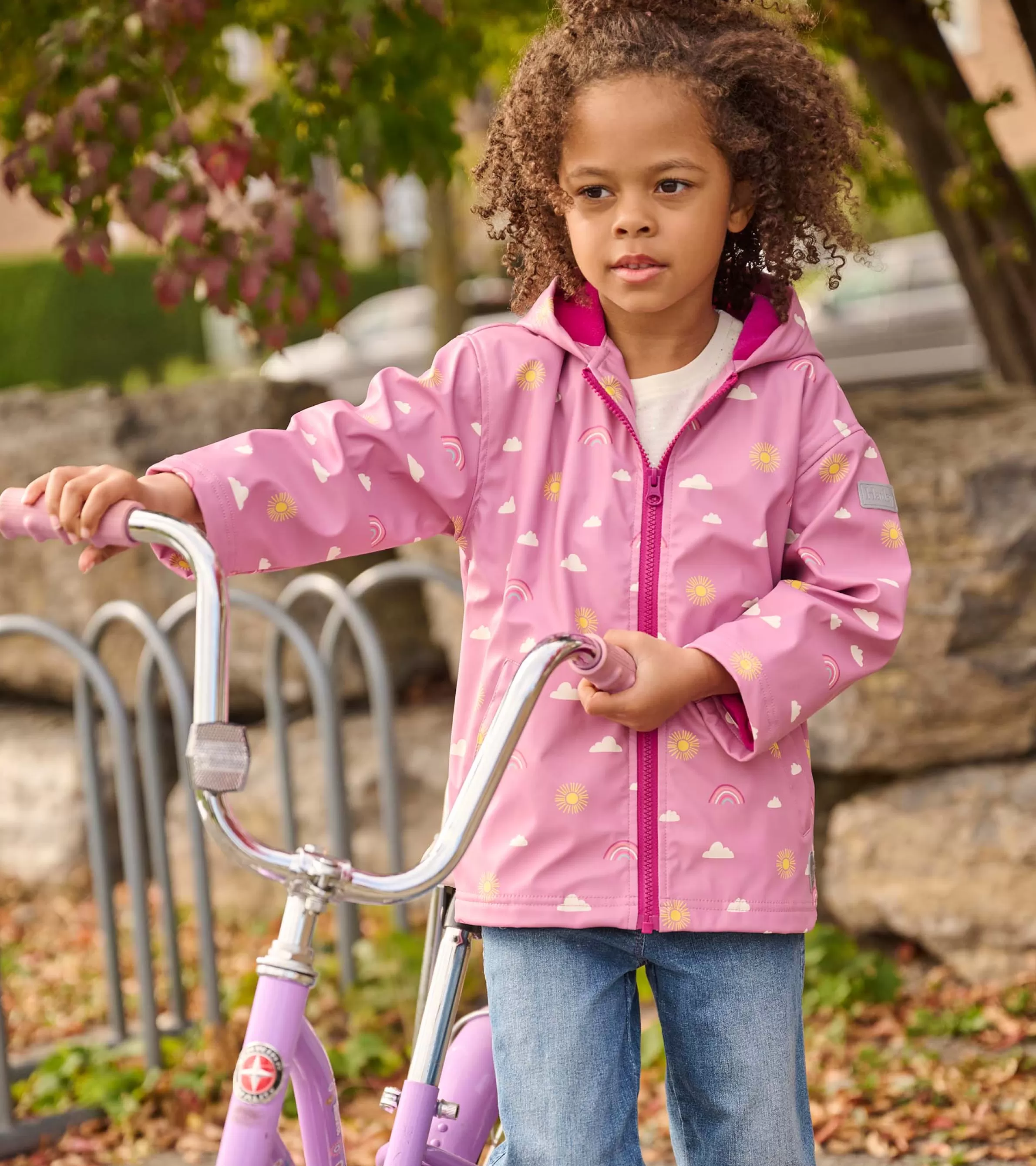 Hatley Rainwear | Rainwear*Girls Sun Charms Zip-Up Rain Jacket