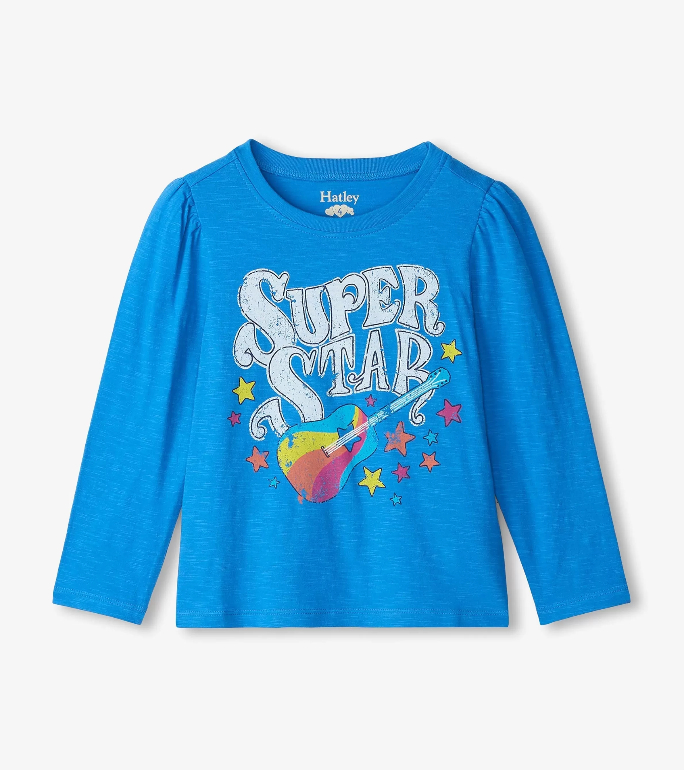 Hatley Tops*Girls Super Star Guitar Long Sleeve Graphic Tee