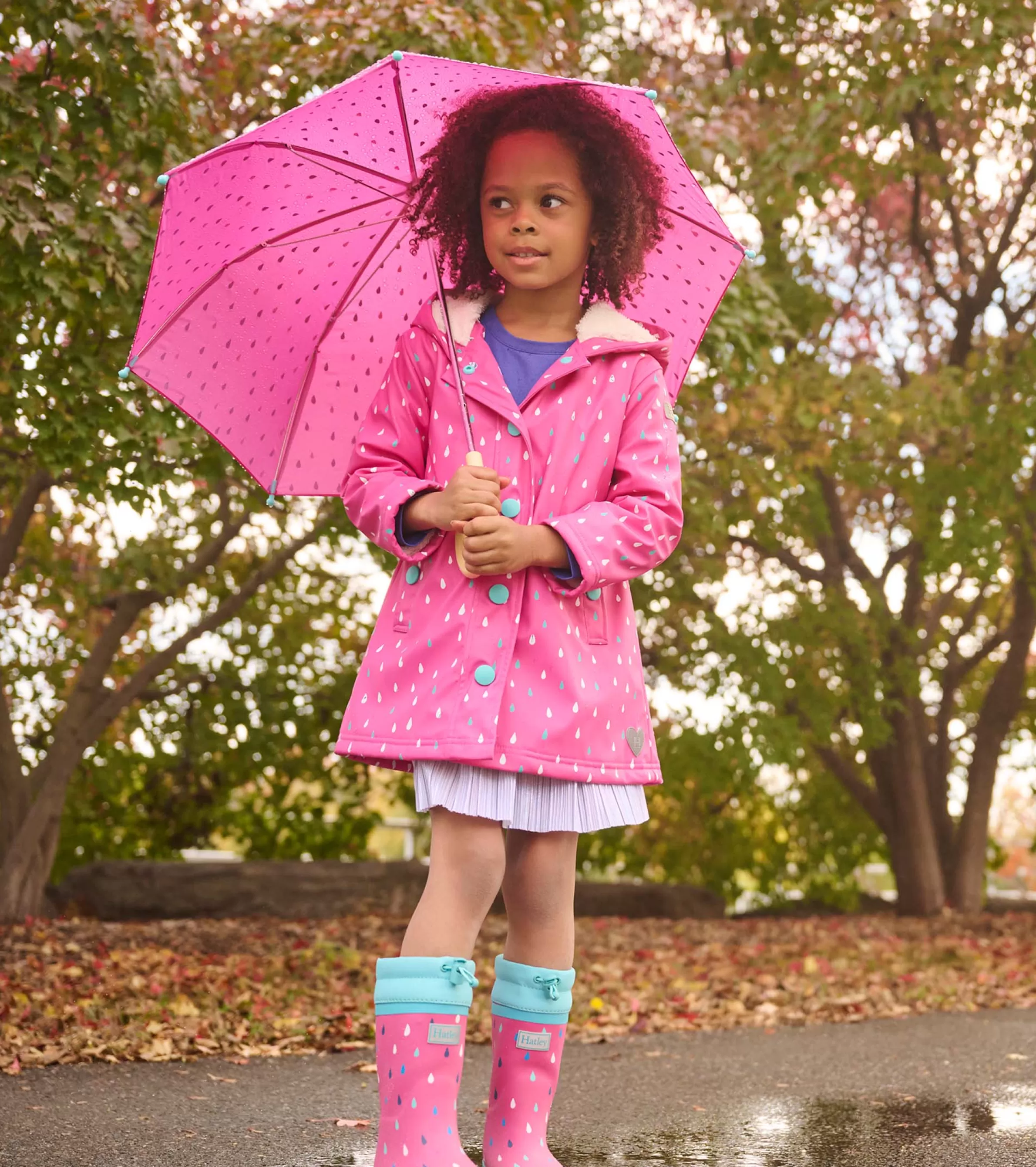 Hatley Rainwear | Rainwear*Girls Tiny Drops Sherpa Lined Rain Boots