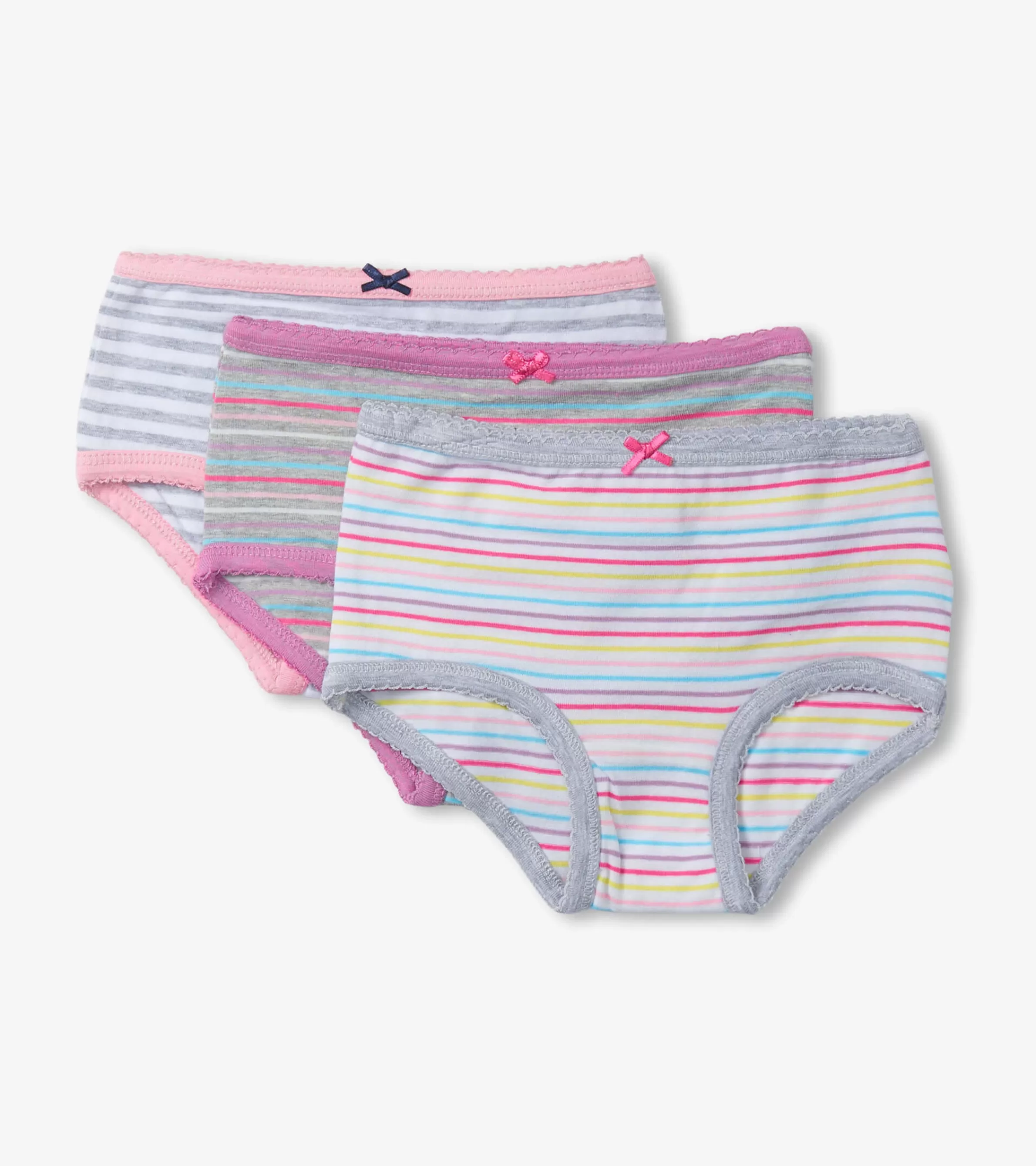 Hatley Underwear | Accessories*Girls Vibrant Stripes 3 Pack Hipster Underwear