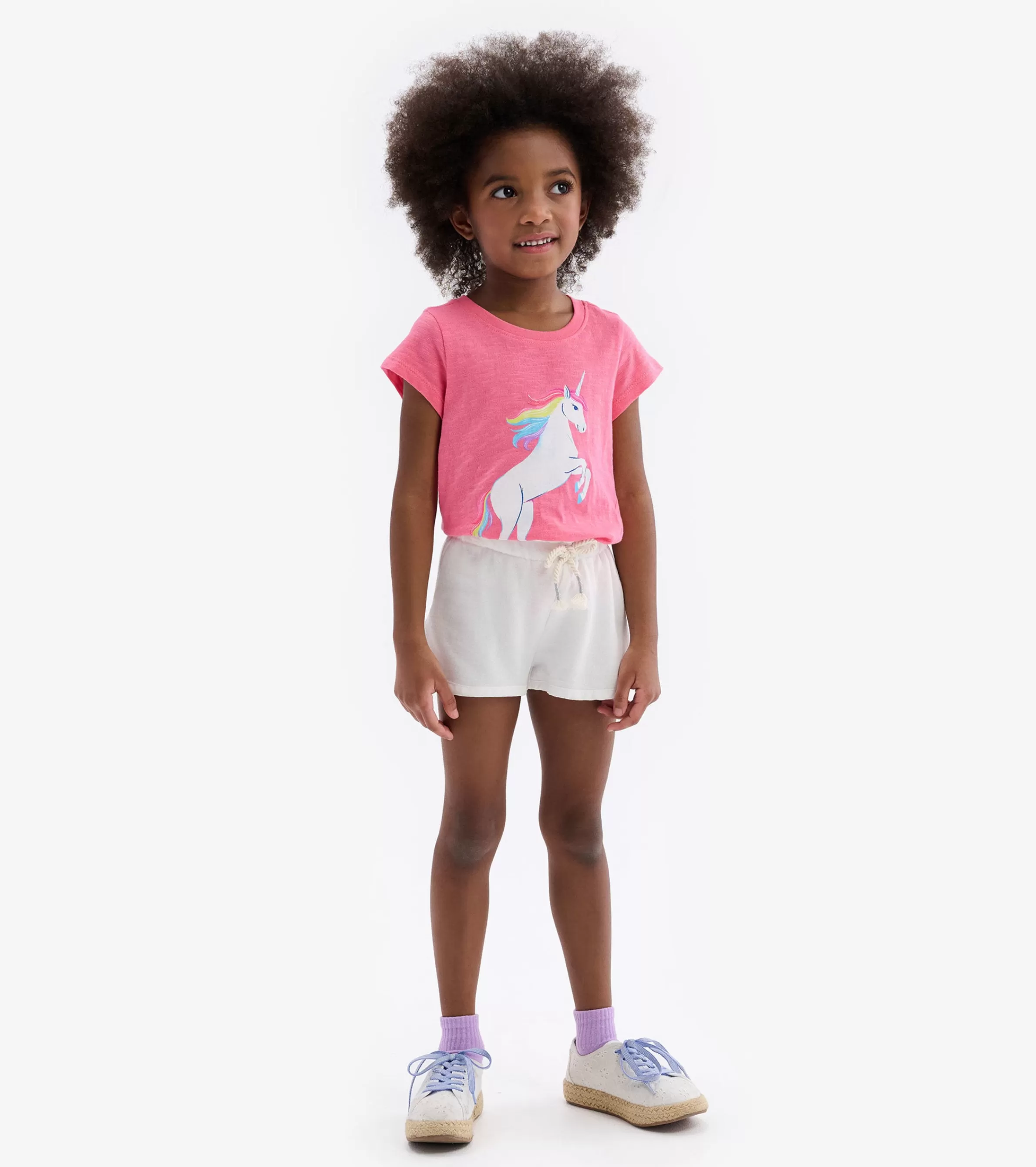 Hatley Bottoms*Girls White Adventure Shorts