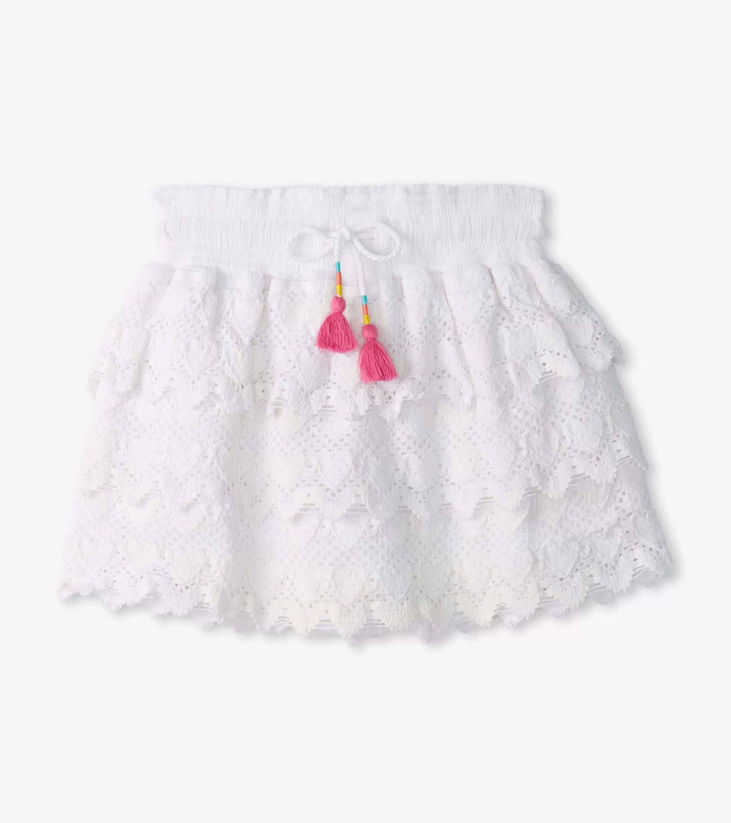 Hatley Bottoms*Girls White Hearts Floaty Skort