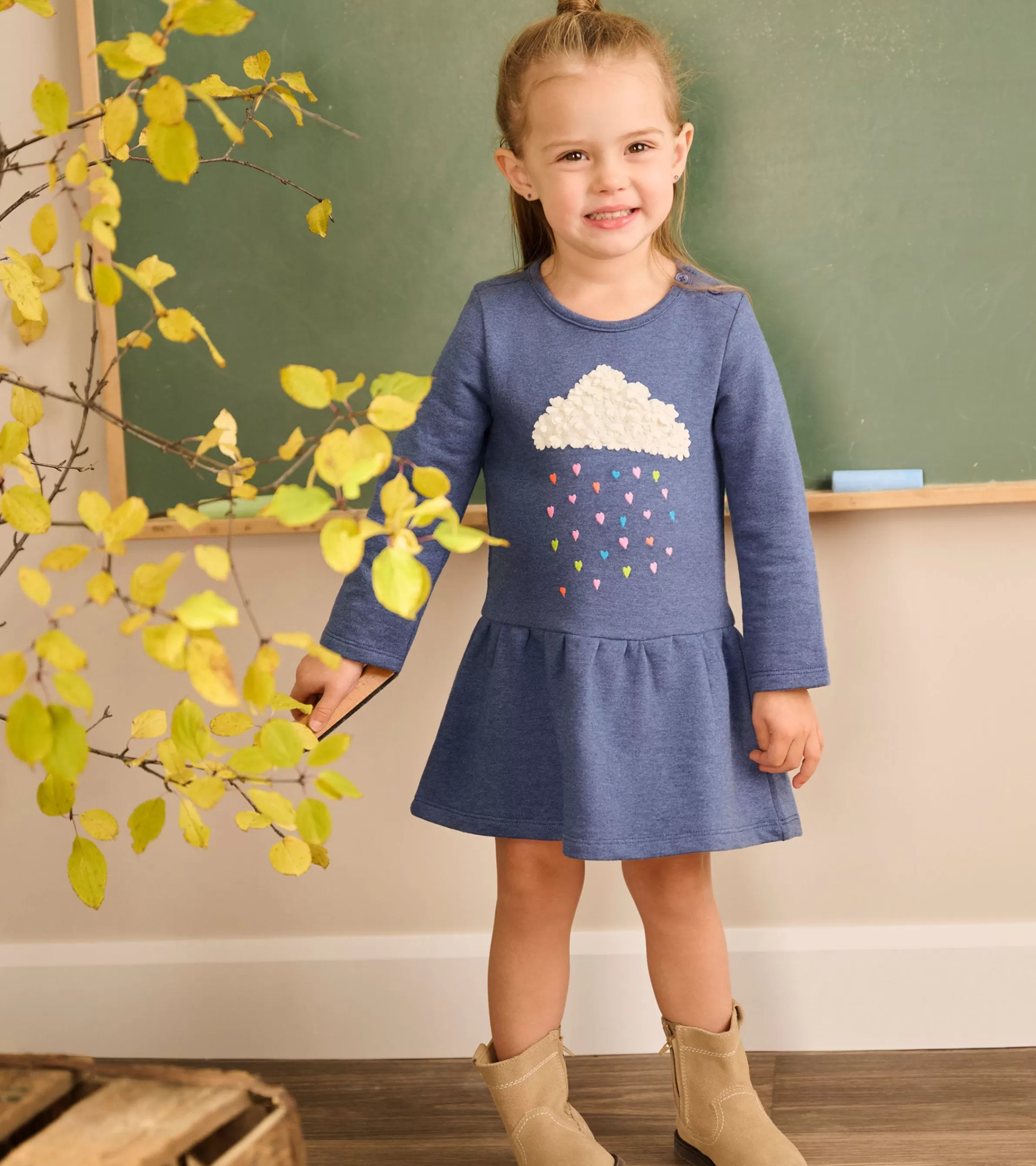 Hatley Dresses*Heart Drops Flounce Skirt Dress