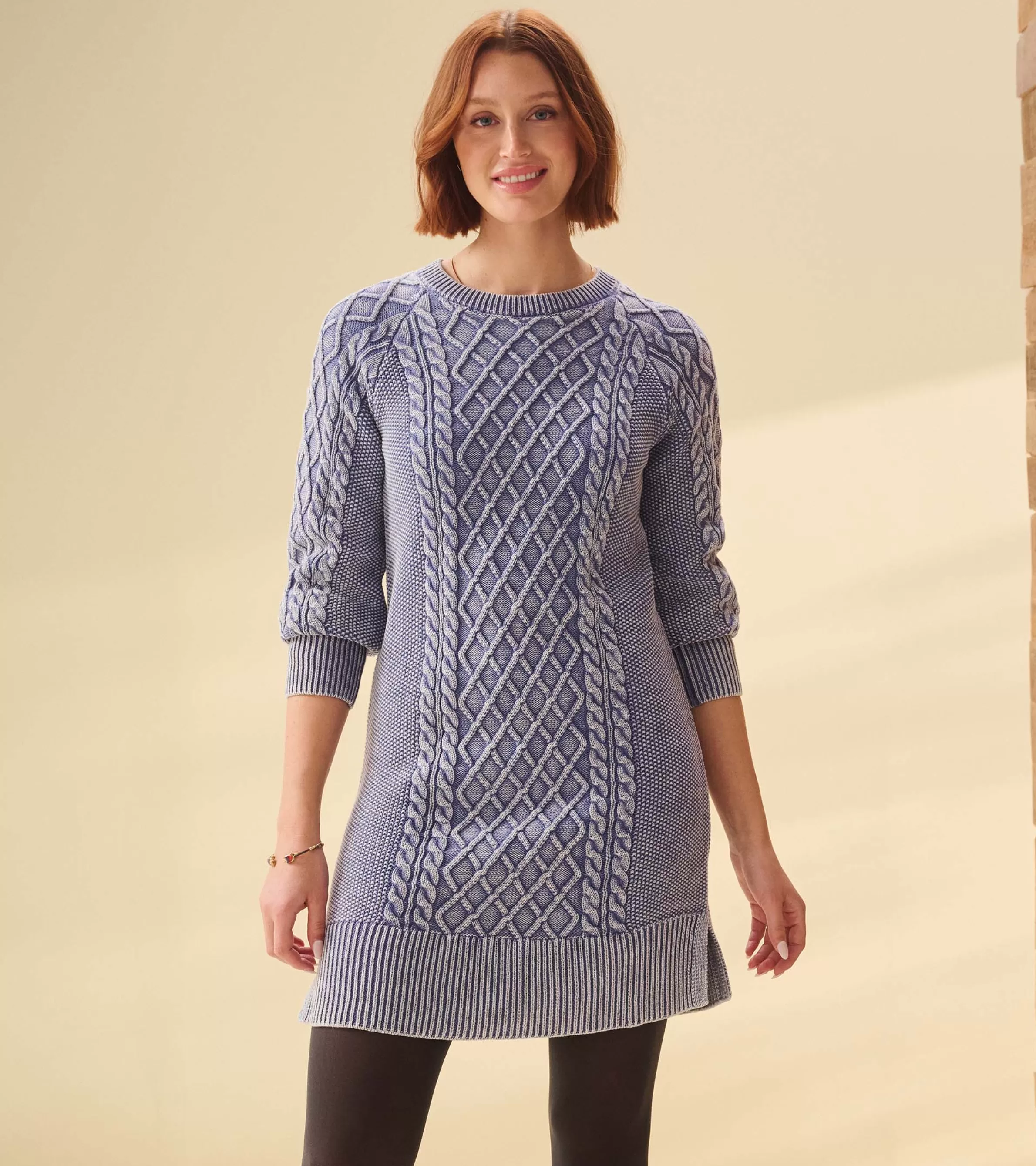 Women Hatley Dresses*Juliet Cable Knit Dress - Bleached Denim