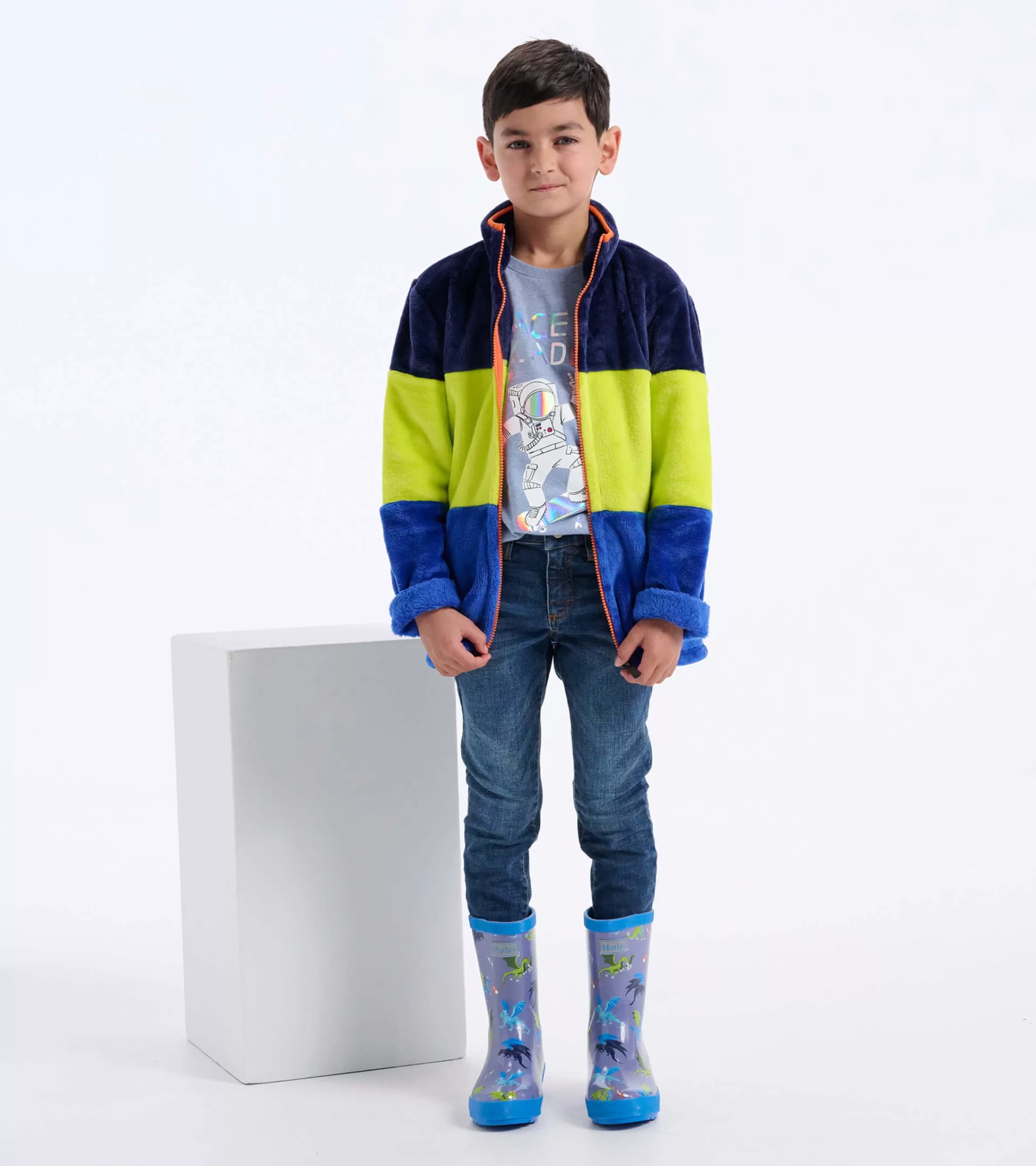 BOY Hatley Outerwear | Sweaters*Kids Blue & Green Fleece Jacket