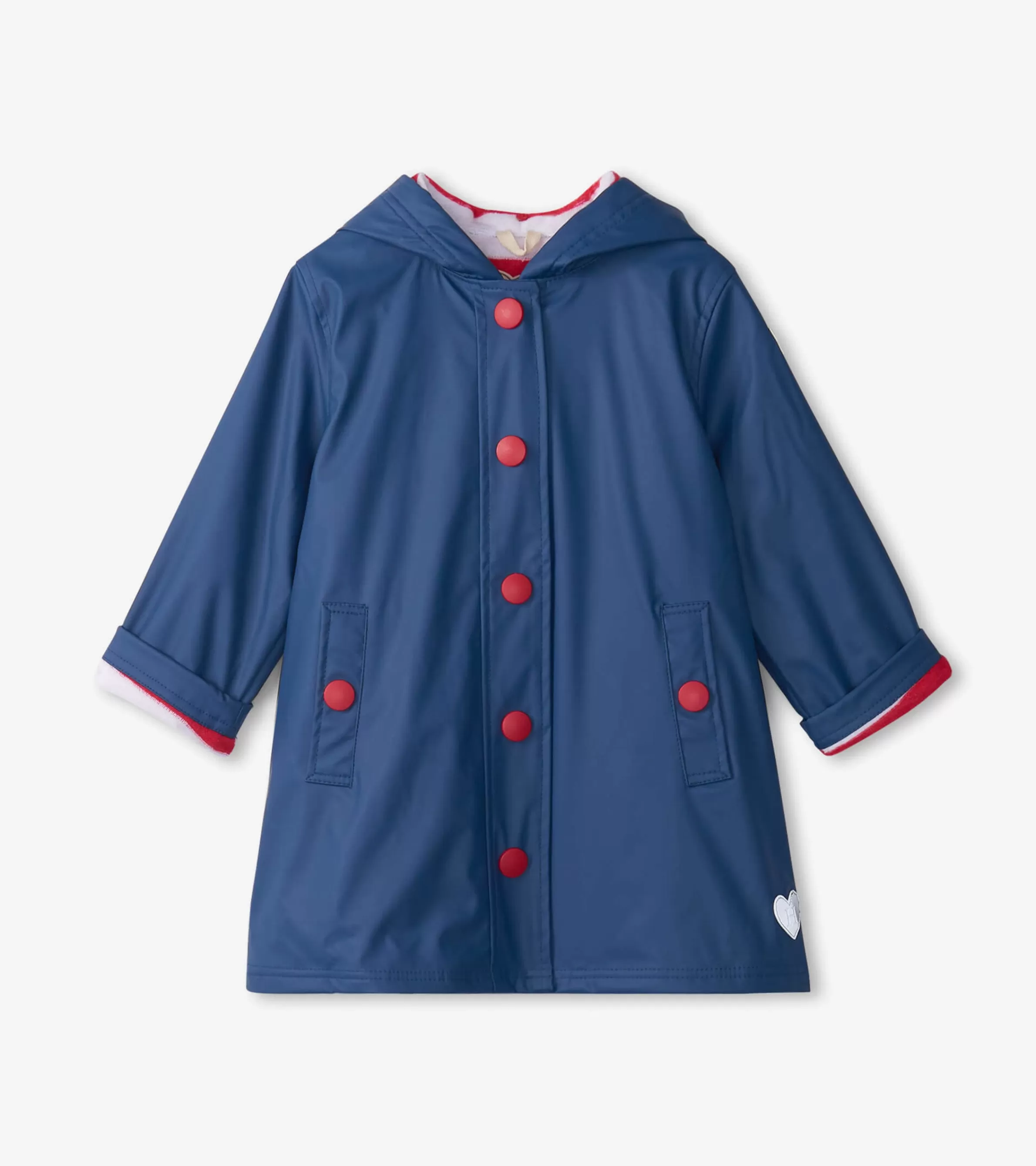 BOY Hatley Rainwear | Rainwear*Kids Navy & Red Button-Up Rain Jacket