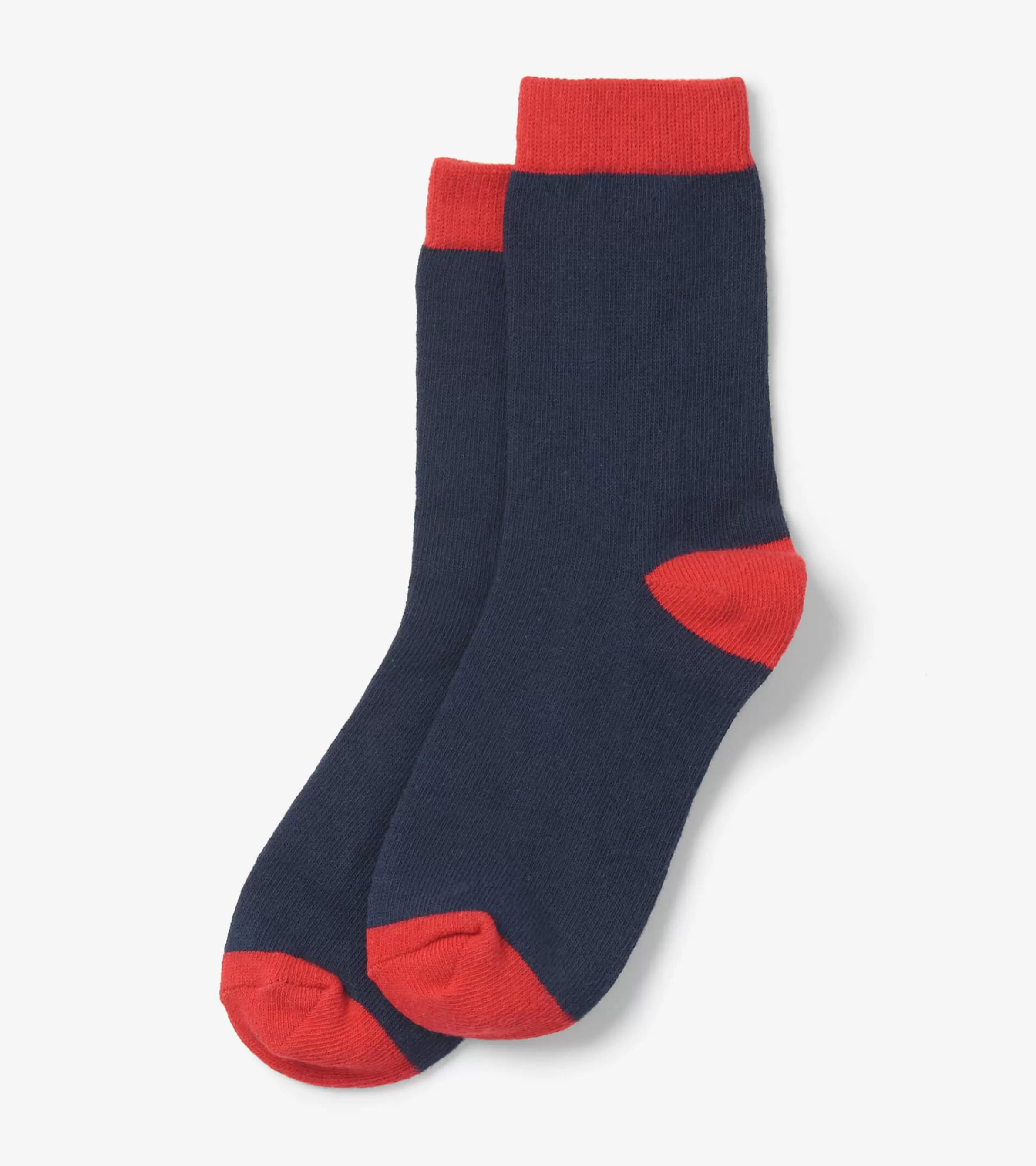 BOY Hatley Footwear | Socks*Kids Navy & Red Crew Socks