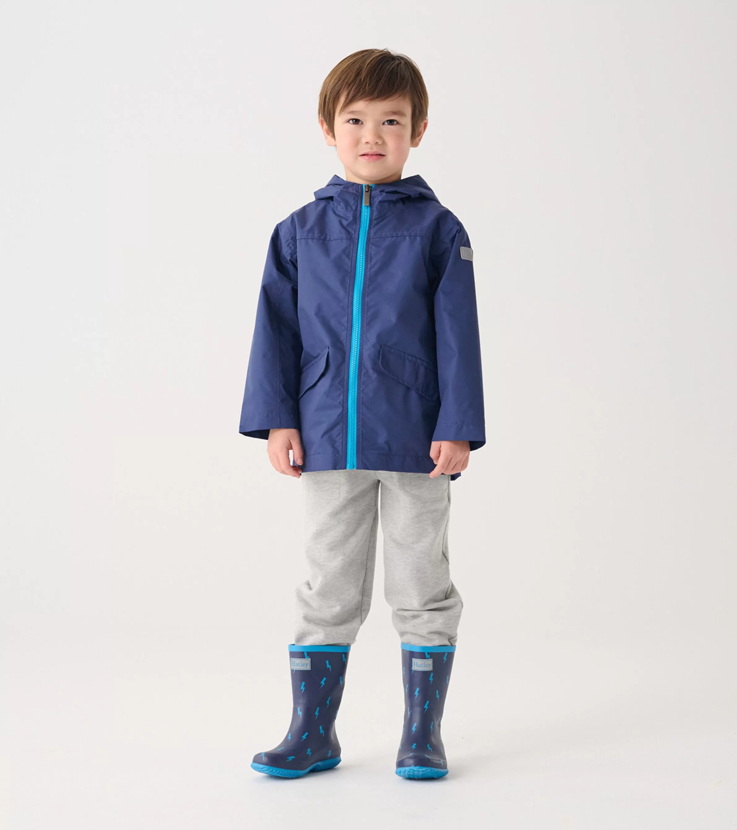 BOY Hatley Rainwear | Rainwear*Kids Navy Zip-Up Lightweight Rain Jacket