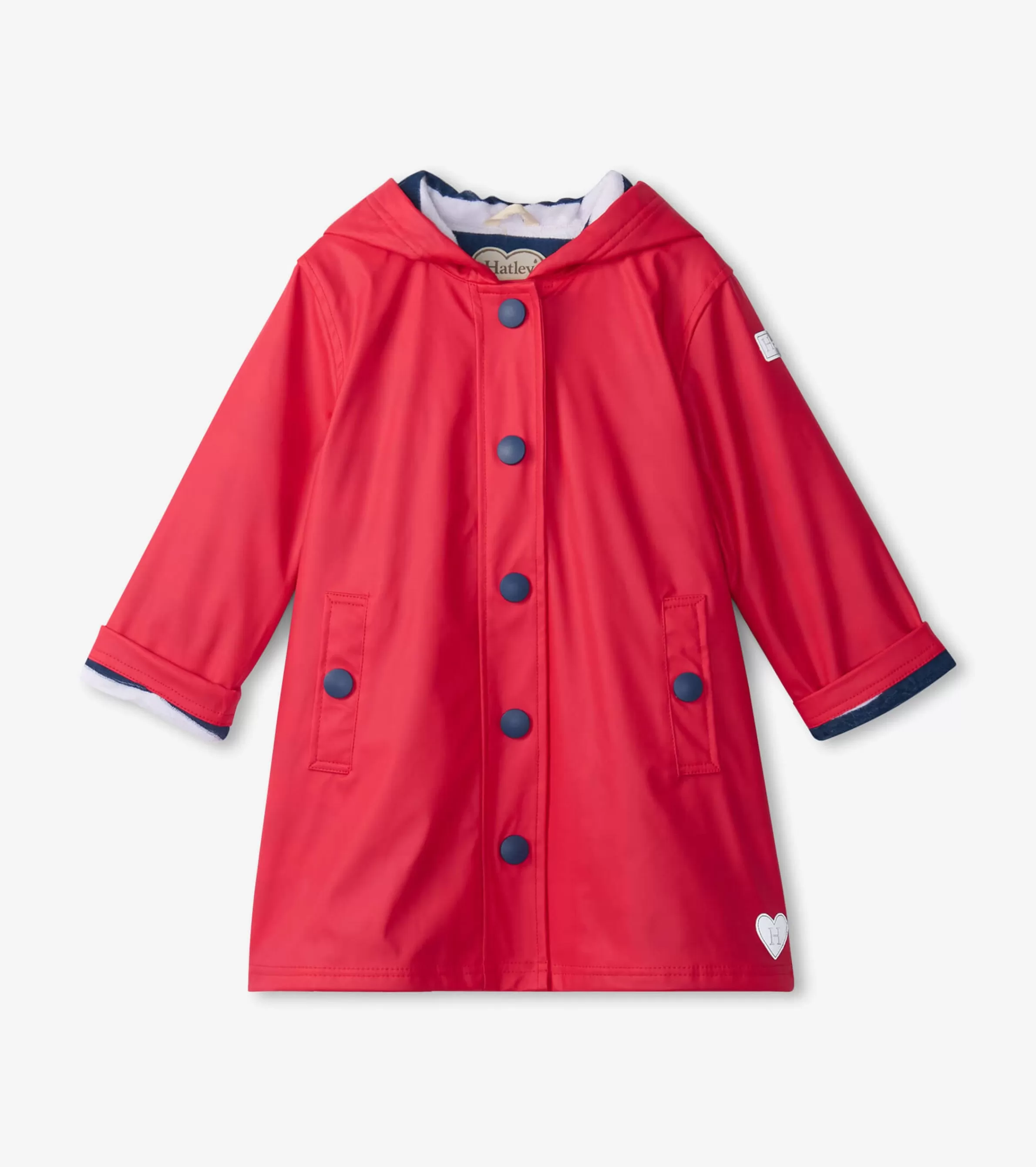 BOY Hatley Rainwear | Rainwear*Kids Red & Navy Button-Up Rain Jacket