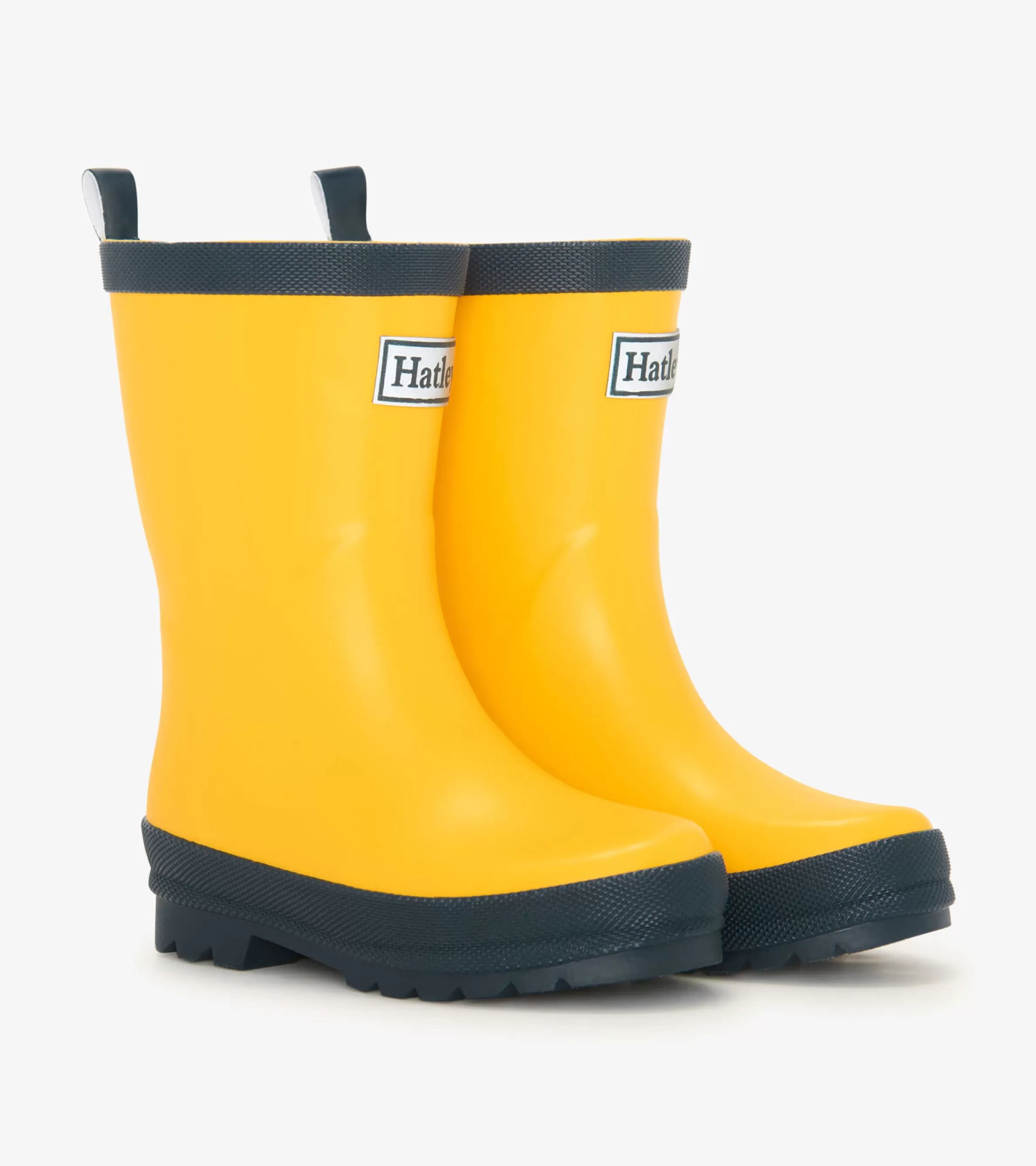 BOY Hatley Rainwear | Rainwear*Kids Yellow & Navy Matte Rain Boots