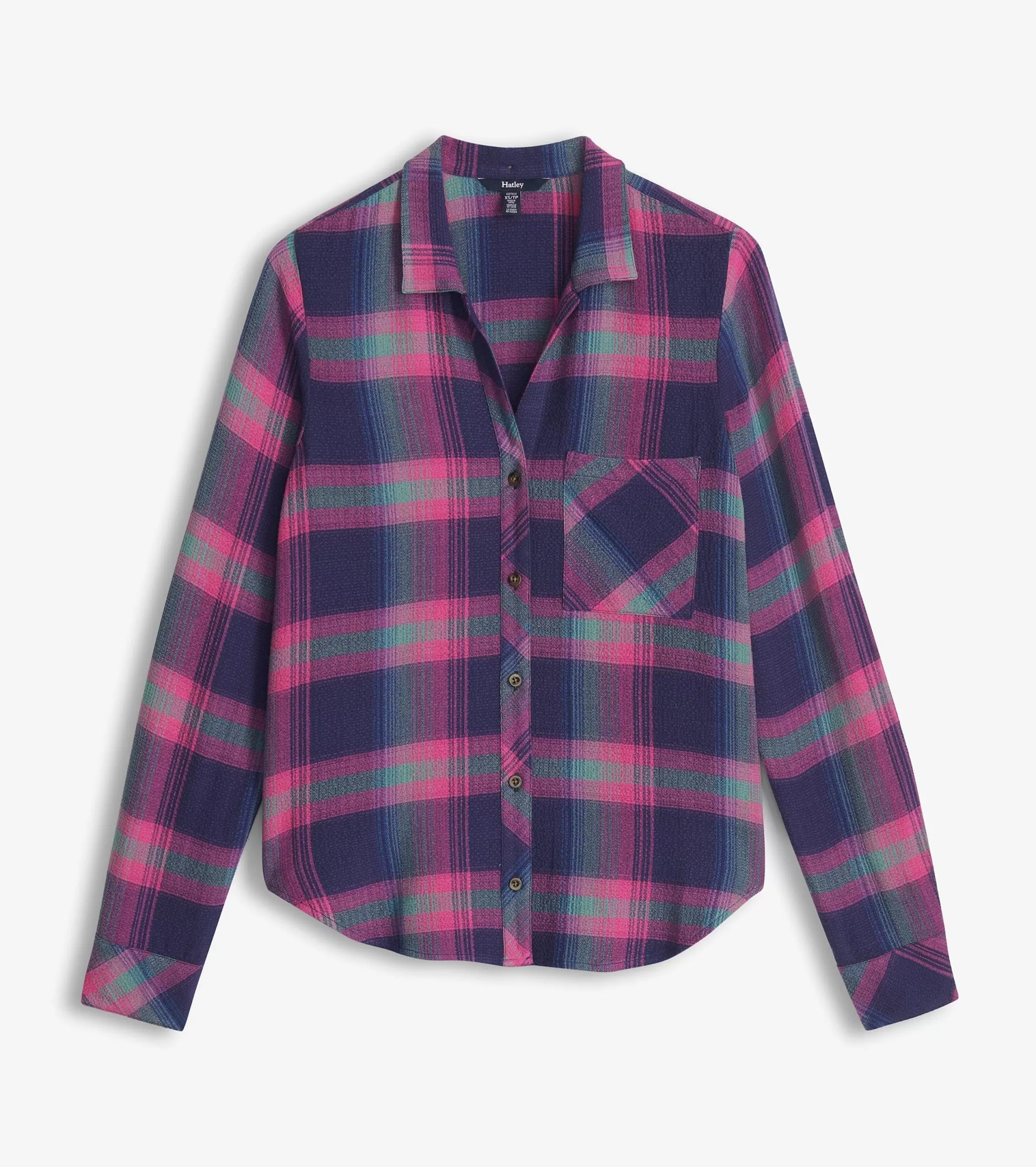 Women Hatley Tops*Lila Button Down - Fuchsia Plaid