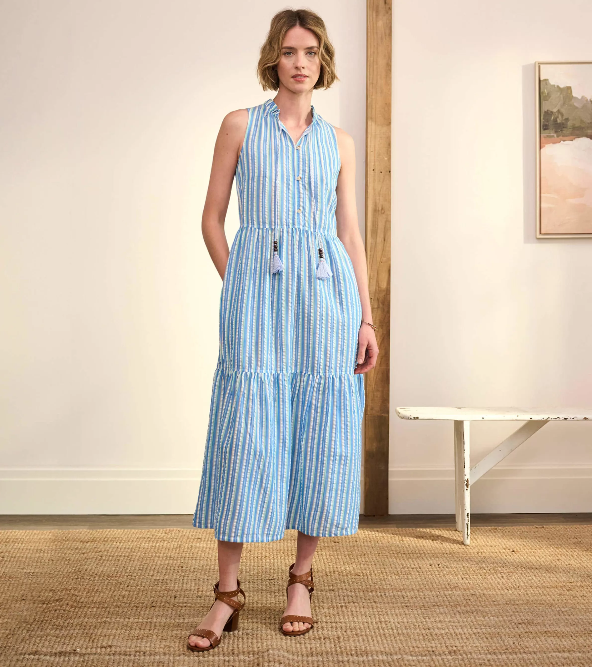 Women Hatley Dresses*Maggie Sundress - Seersucker