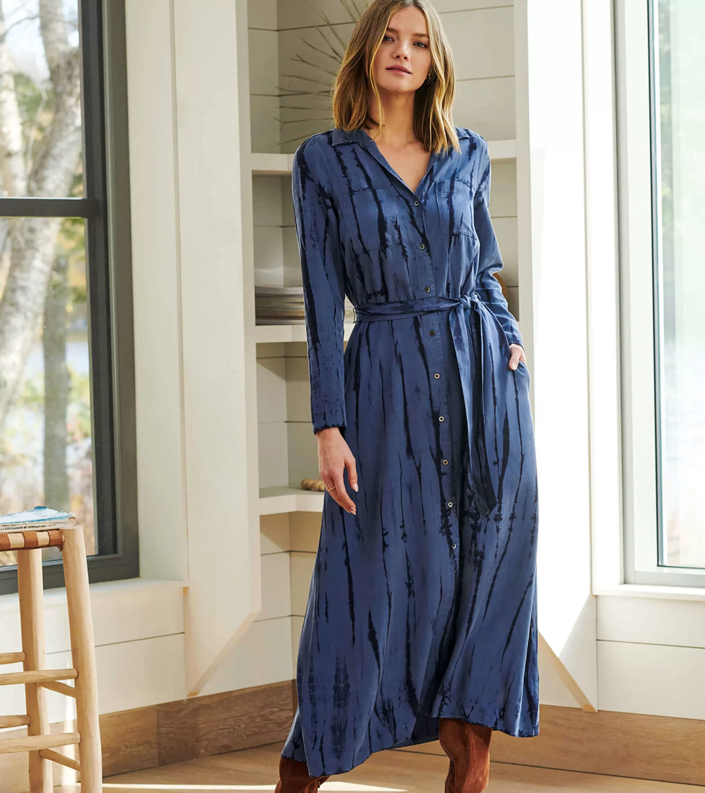 Women Hatley Dresses*Maxi Shirt Dress - Into the Deep