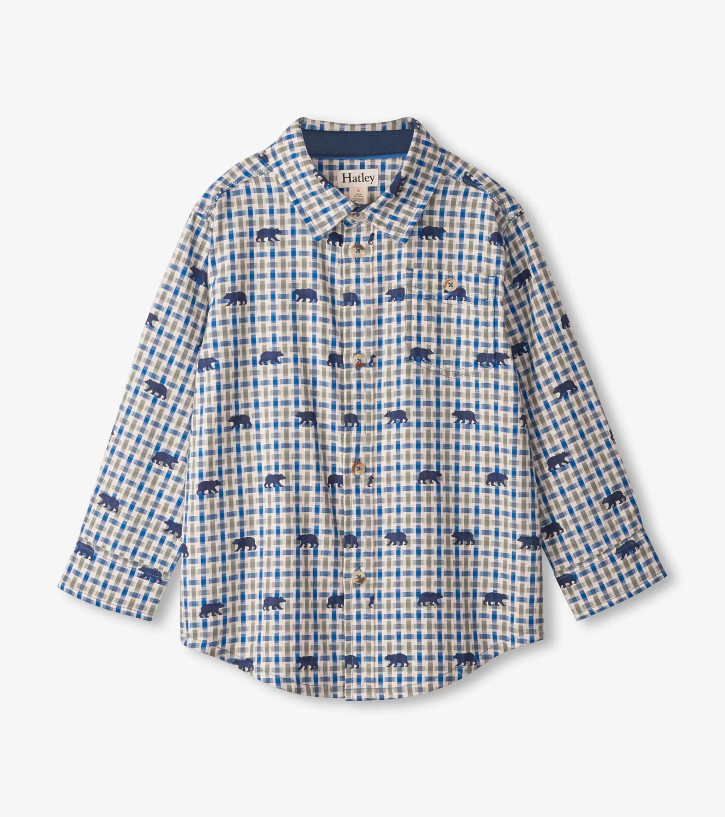 BOY Hatley Tops*Mini Bears Button Down Shirt