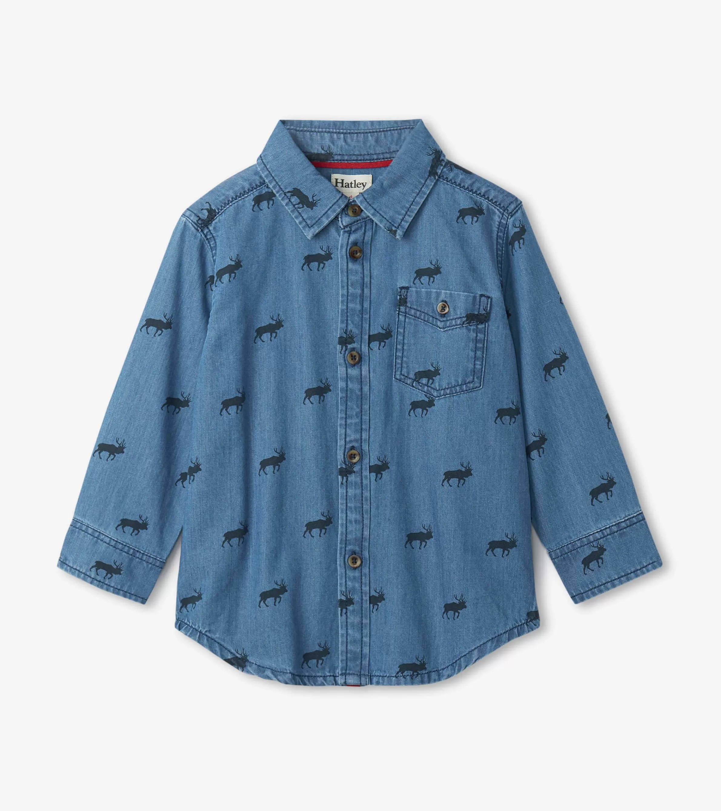 BOY Hatley Tops*Mini Elk Button Down Shirt