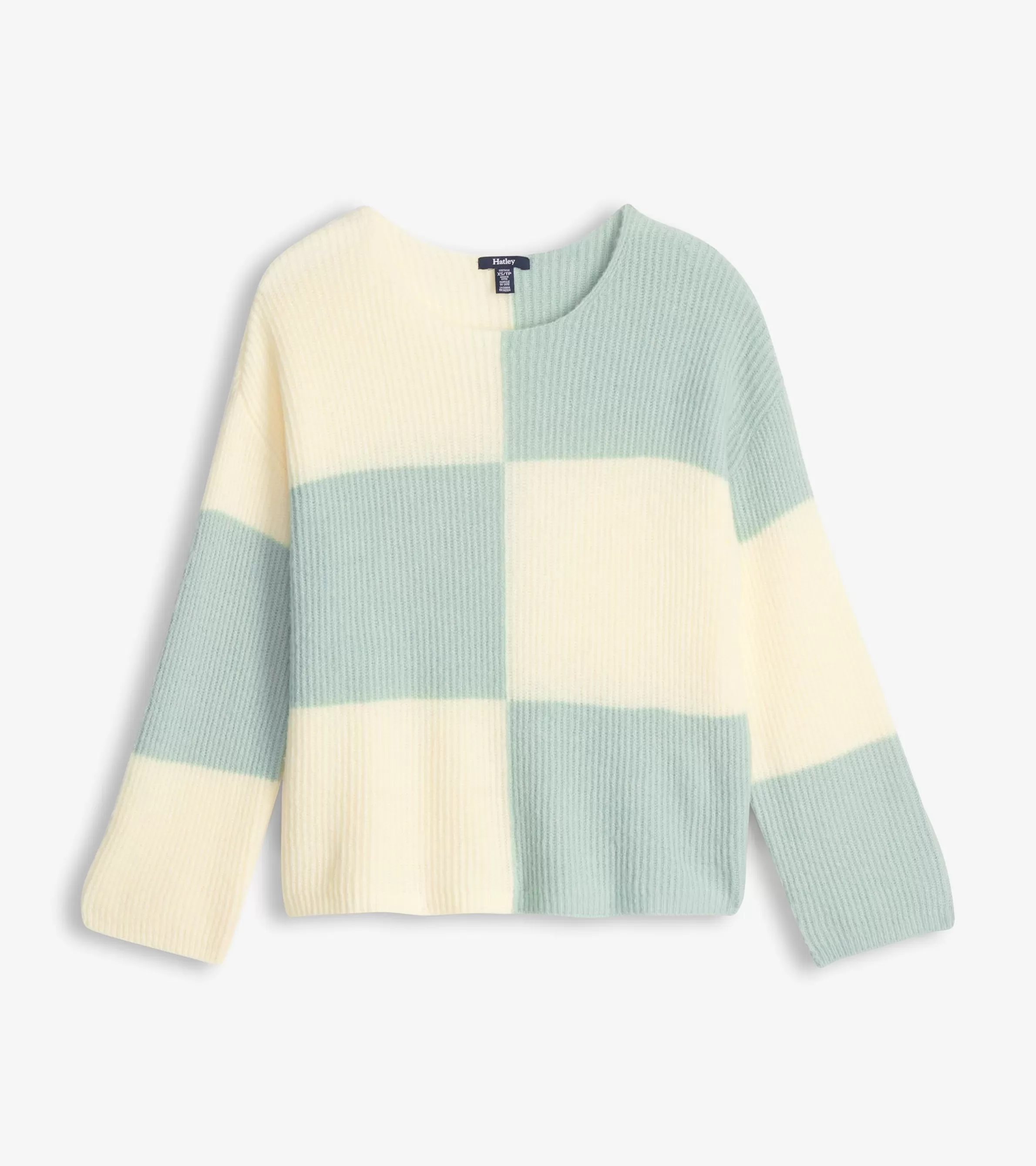 Women Hatley Sweaters*Monroe Sweater - Sage Green Blocks