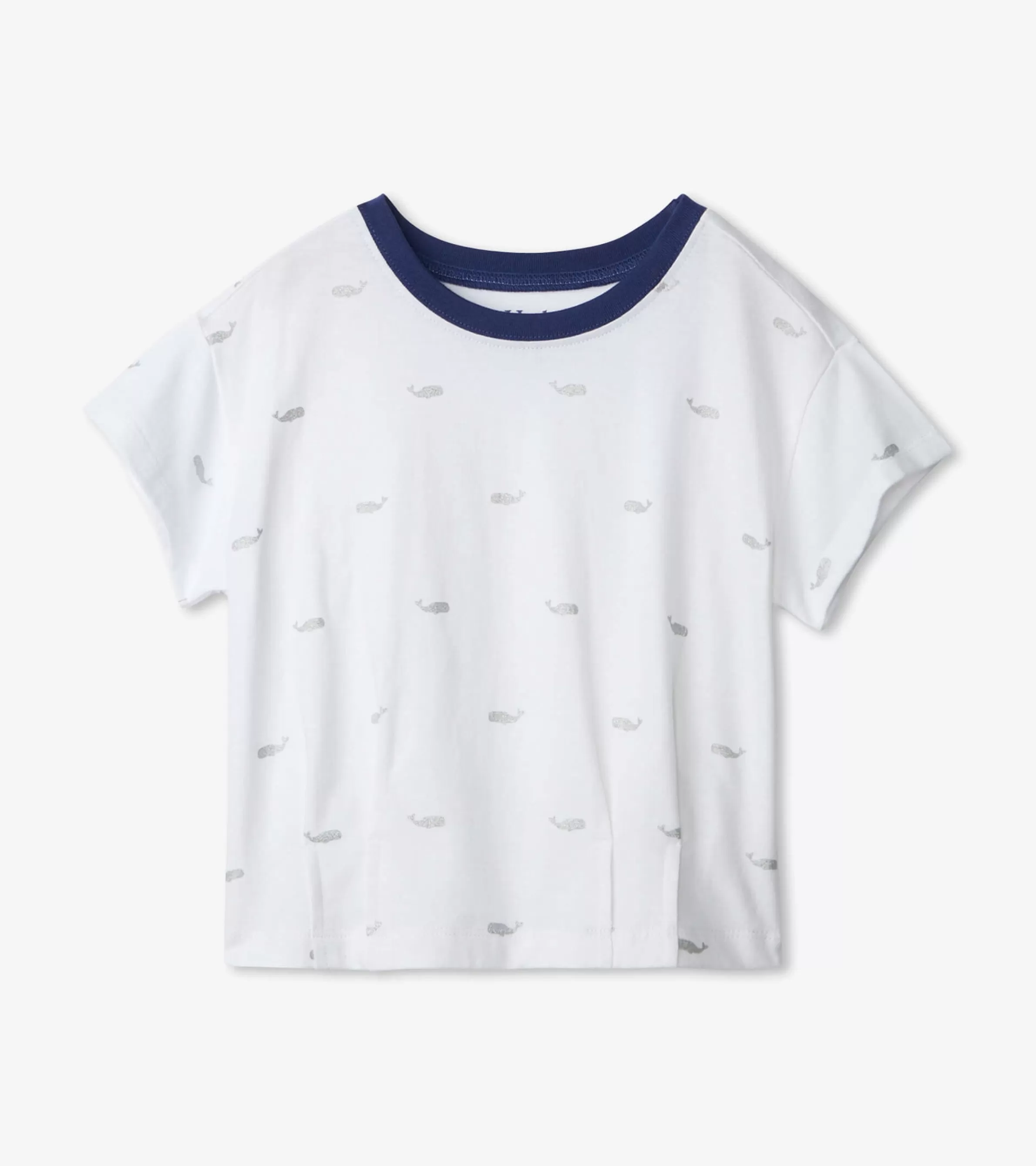 Hatley Tops*Nautical Anchors Pleated Slouchy Tee