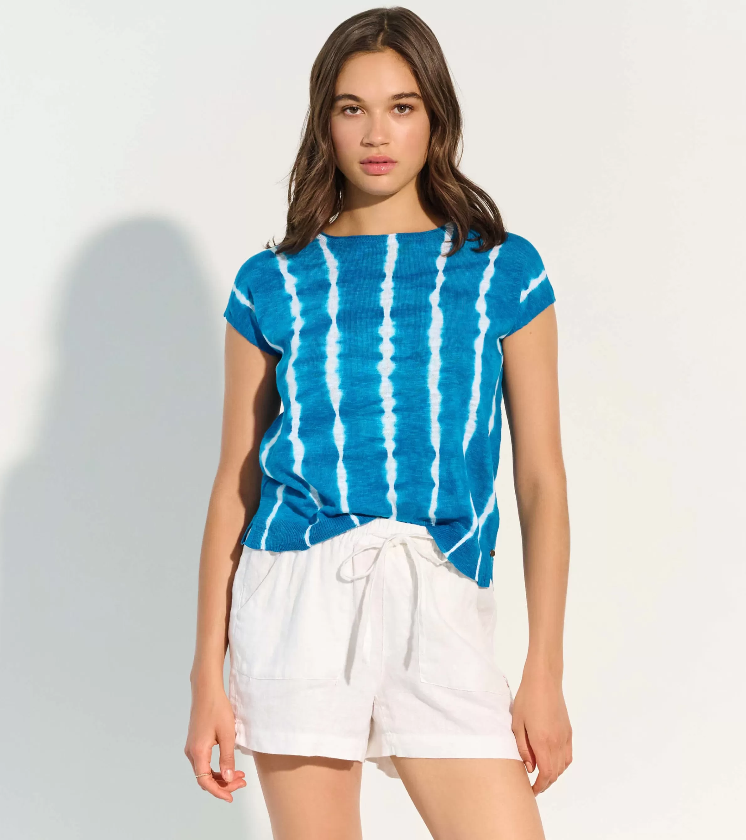 Women Hatley Tops*Piper Knit Tee - Mykonos Blue