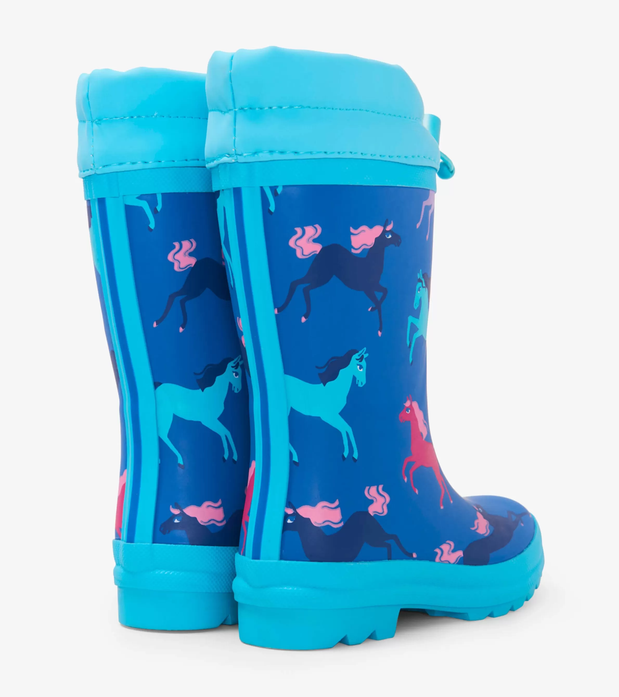 Hatley Rainwear | Rainwear*Prancing Horses Sherpa Lined Kids Rain Boots