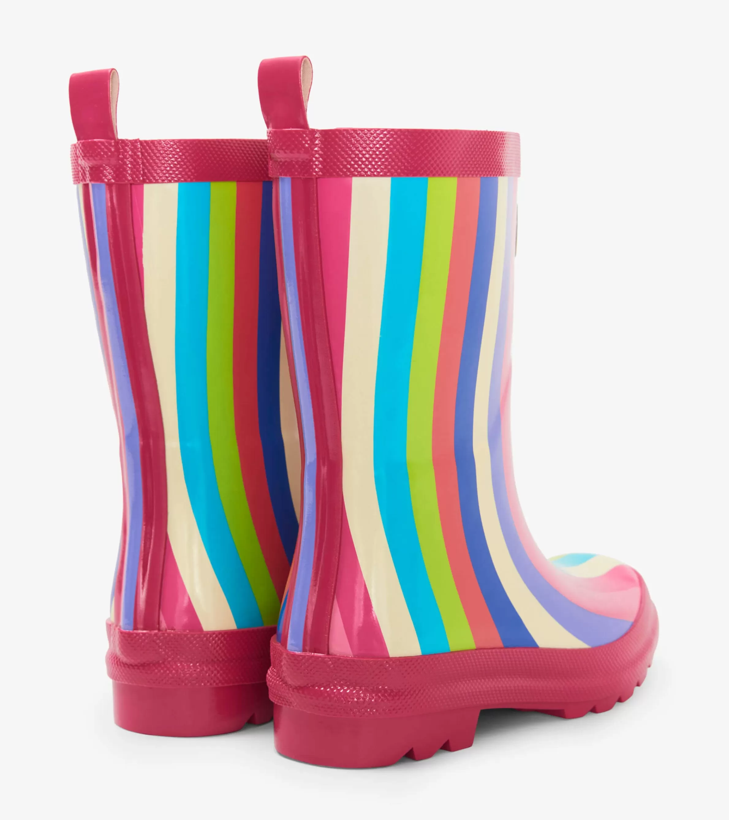 Hatley Rainwear | Rainwear*Rainbow Stripes Shiny Kids Rain Boots