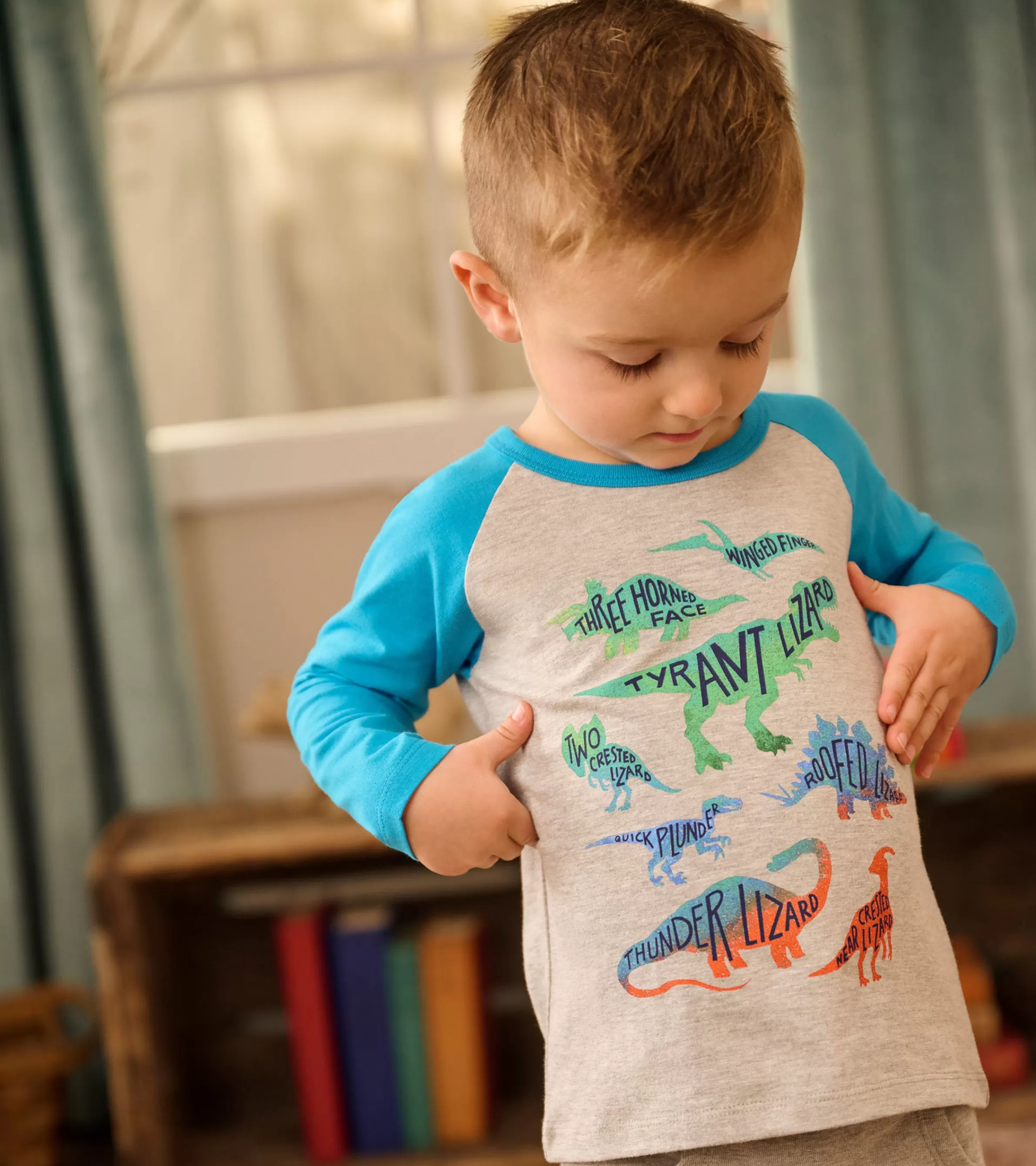 Hatley Tops*Real Dinos Long Sleeve T-Shirt