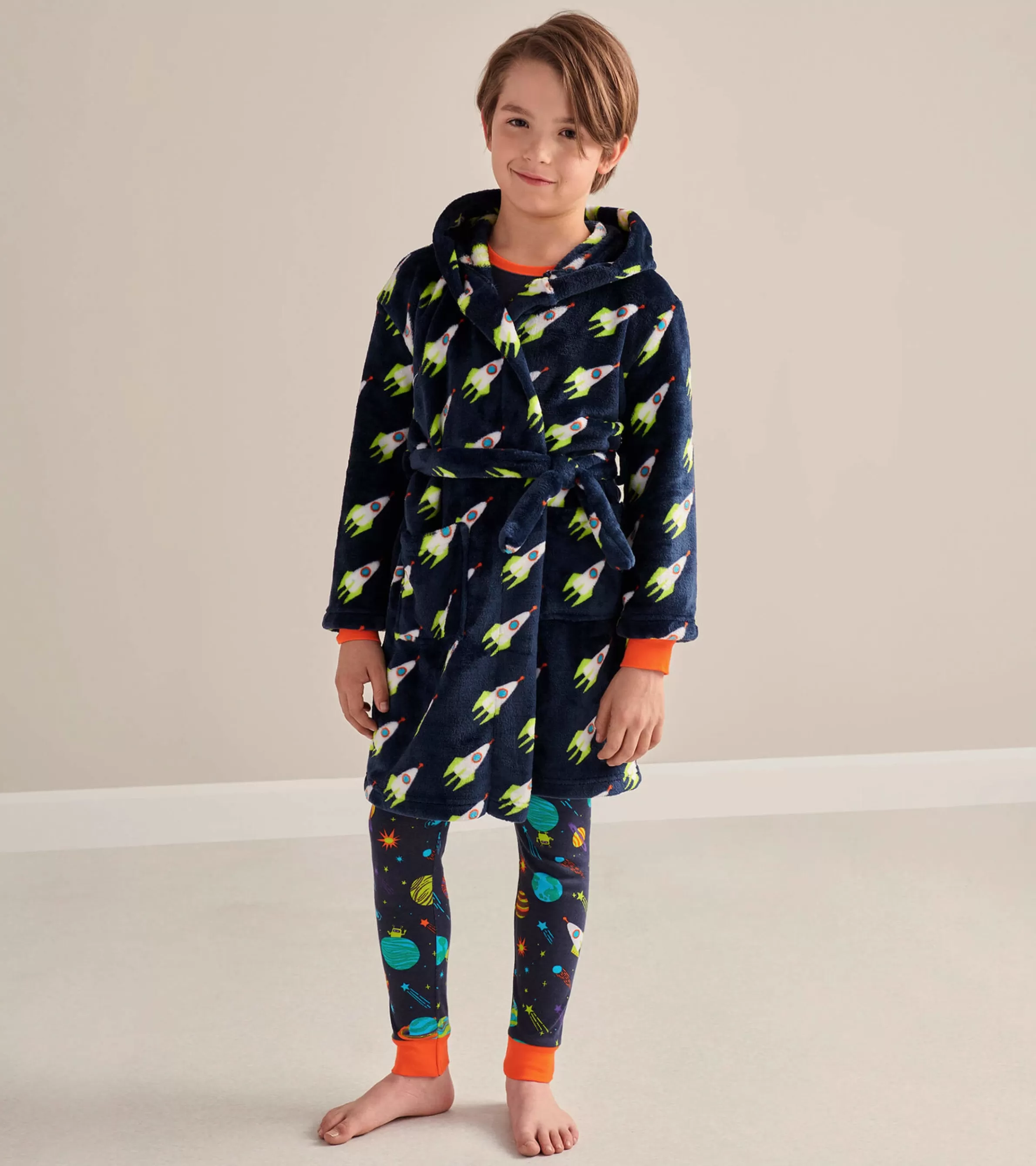 BOY Hatley Sleepwear | Sleepwear*Rocket Man Kids Fleece Robe