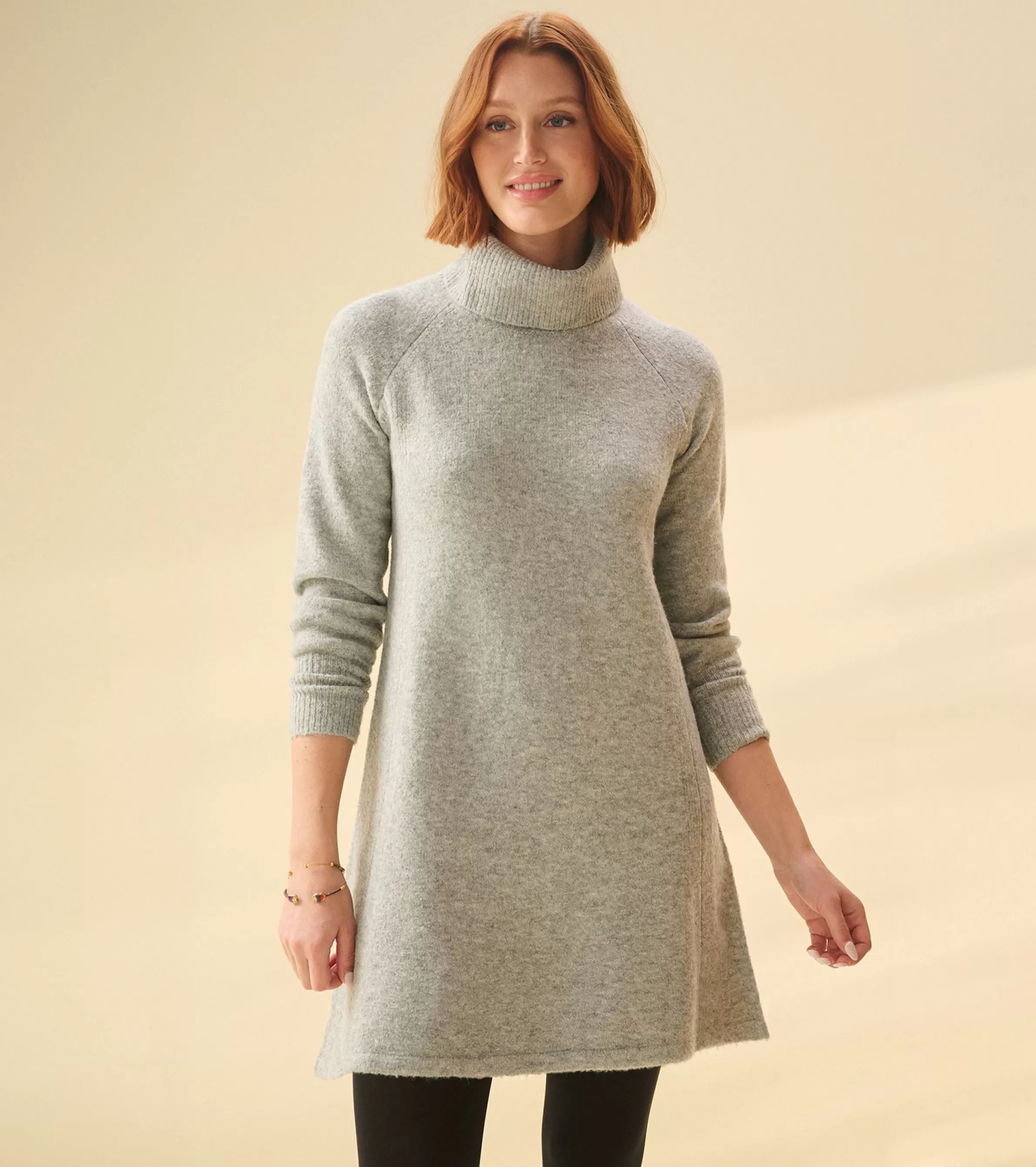 Women Hatley Dresses*Swing Sweater Dress - Grey Heather