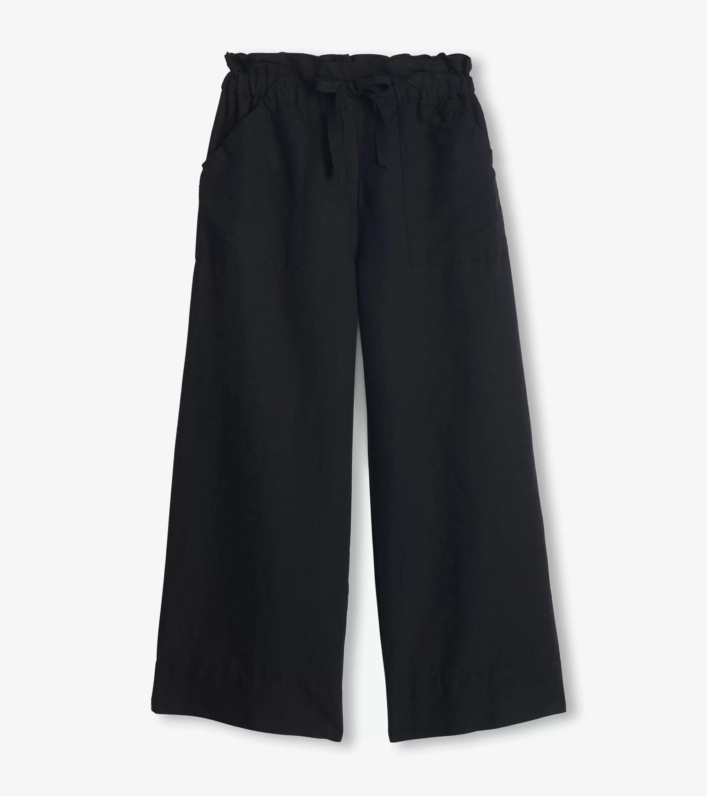 Women Hatley Bottoms*Tie Front Pants - Caviar Linen